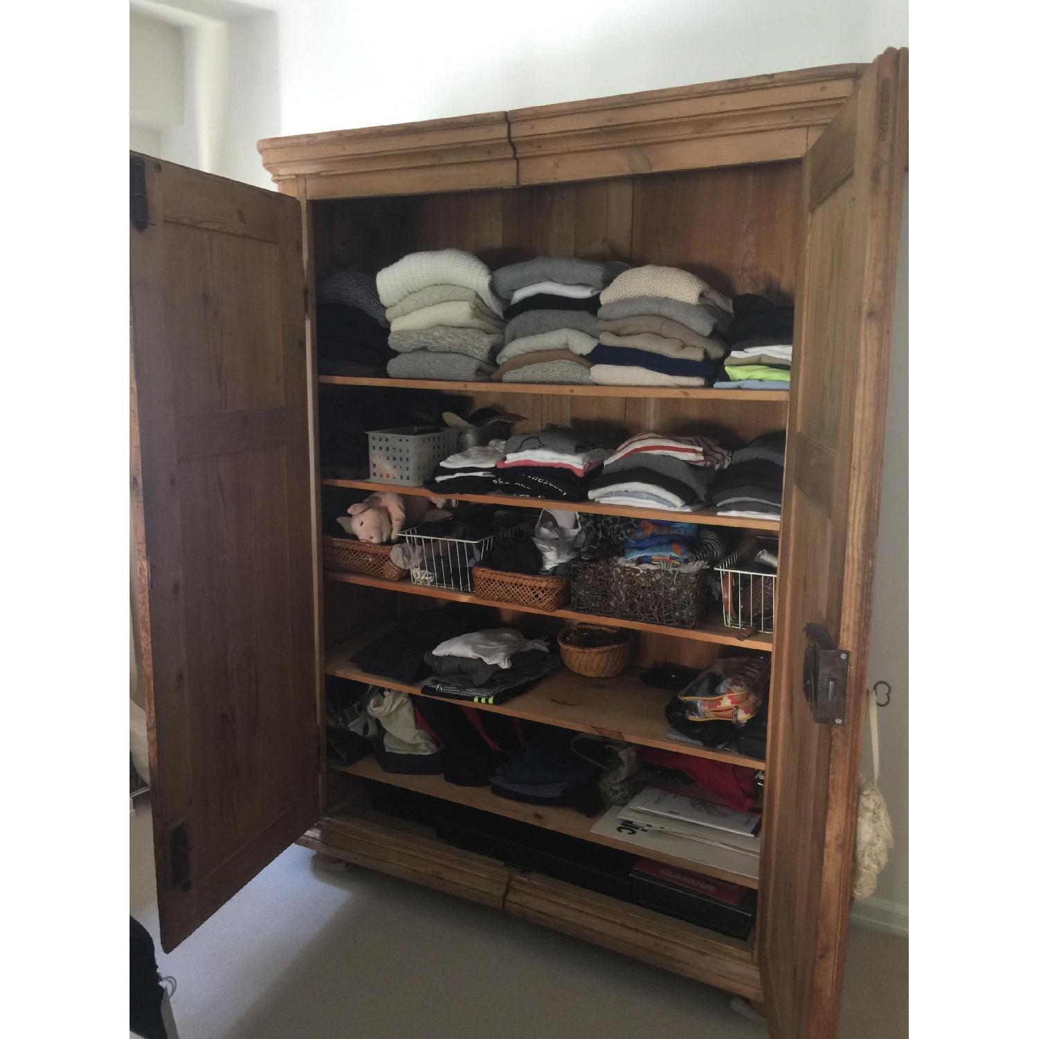 Antique Pine Armoire - image-1