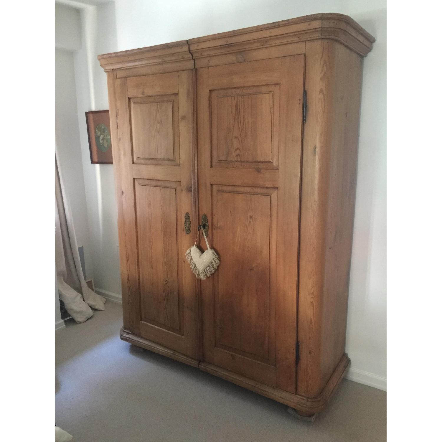 Antique Pine Armoire - image-2
