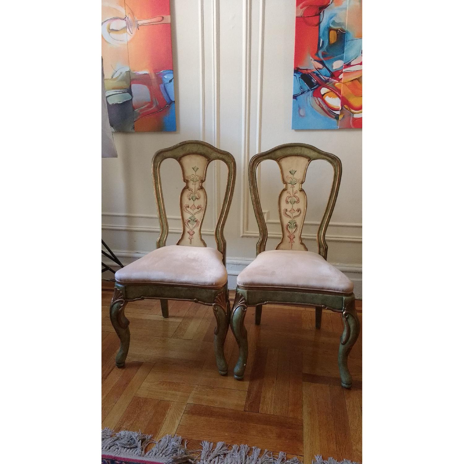 Solid Wood Hand Painted Italian Style Chairs - image-1
