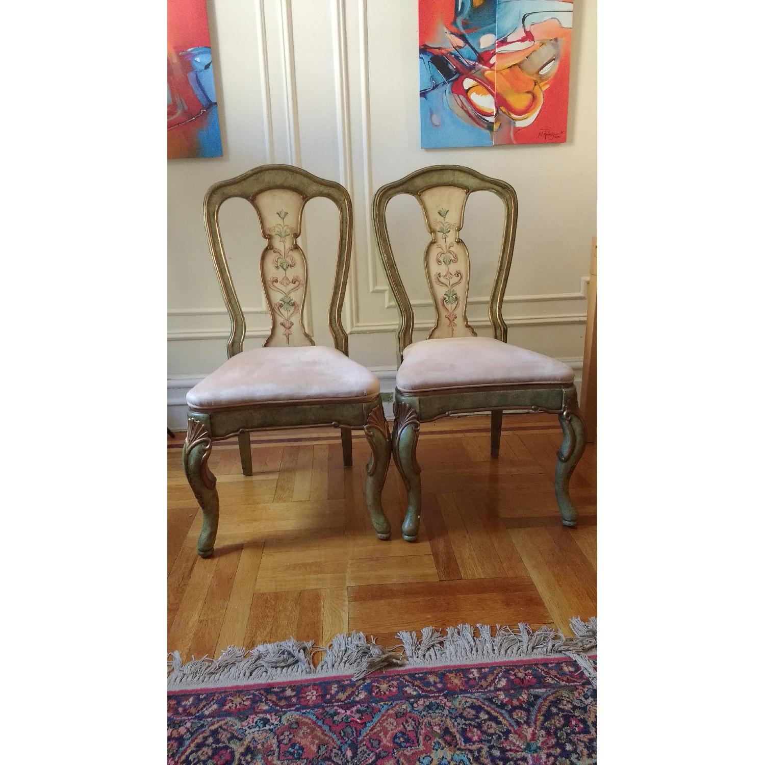 Solid Wood Hand Painted Italian Style Chairs - image-4