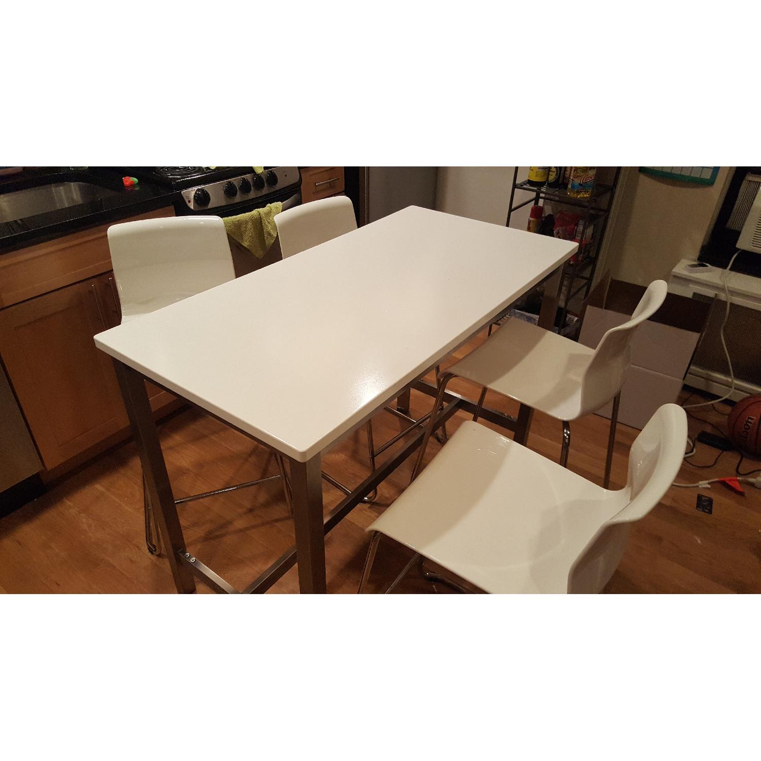 Ikea Hissmon/Utby Table w/ 4 Glenn Chairs AptDeco