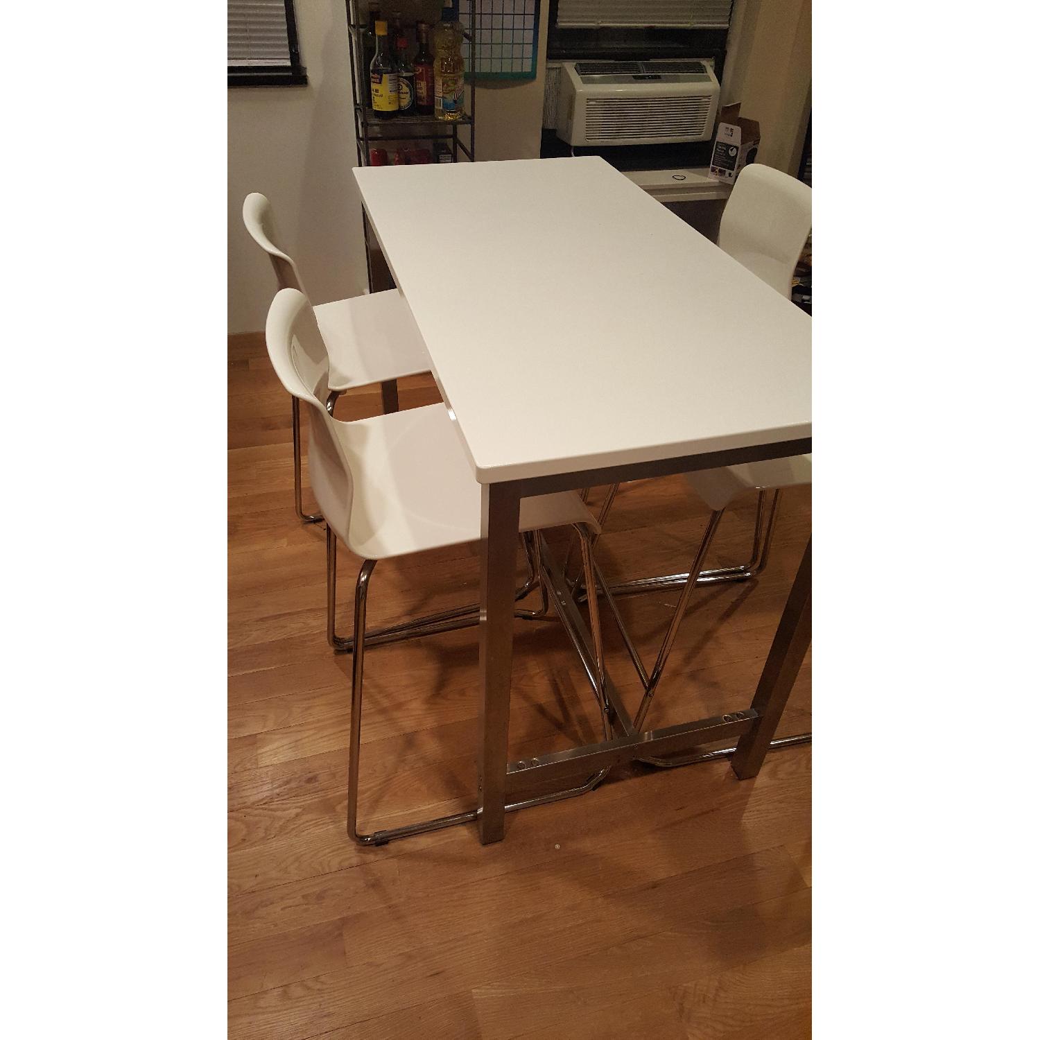 Ikea Hissmon/Utby Table w/ 4 Glenn Chairs AptDeco