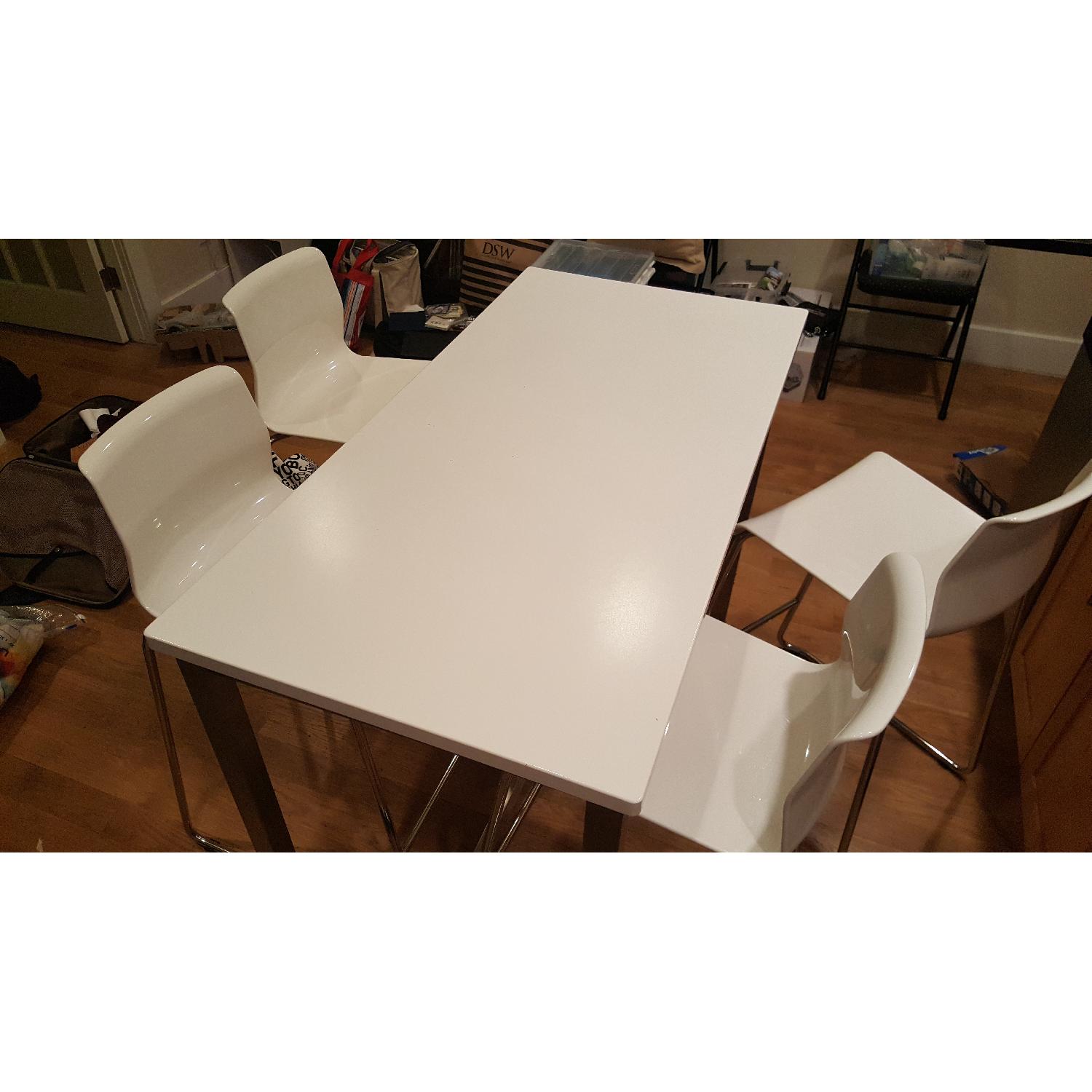 Ikea Hissmon/Utby Table w/ 4 Glenn Chairs AptDeco