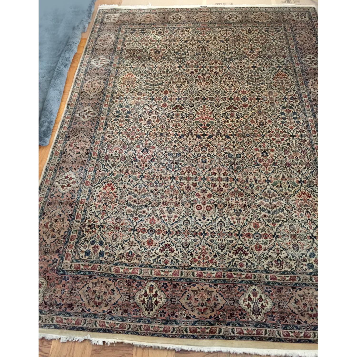 Traditional Teal & Ivory Rug - image-2