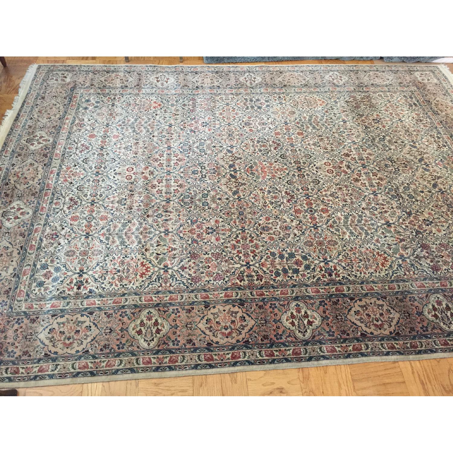 Traditional Teal & Ivory Rug - image-3