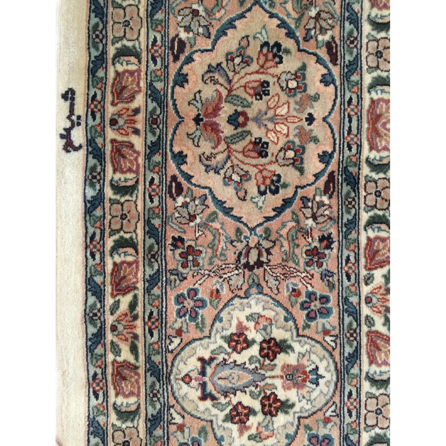 Traditional Teal & Ivory Rug - image-5