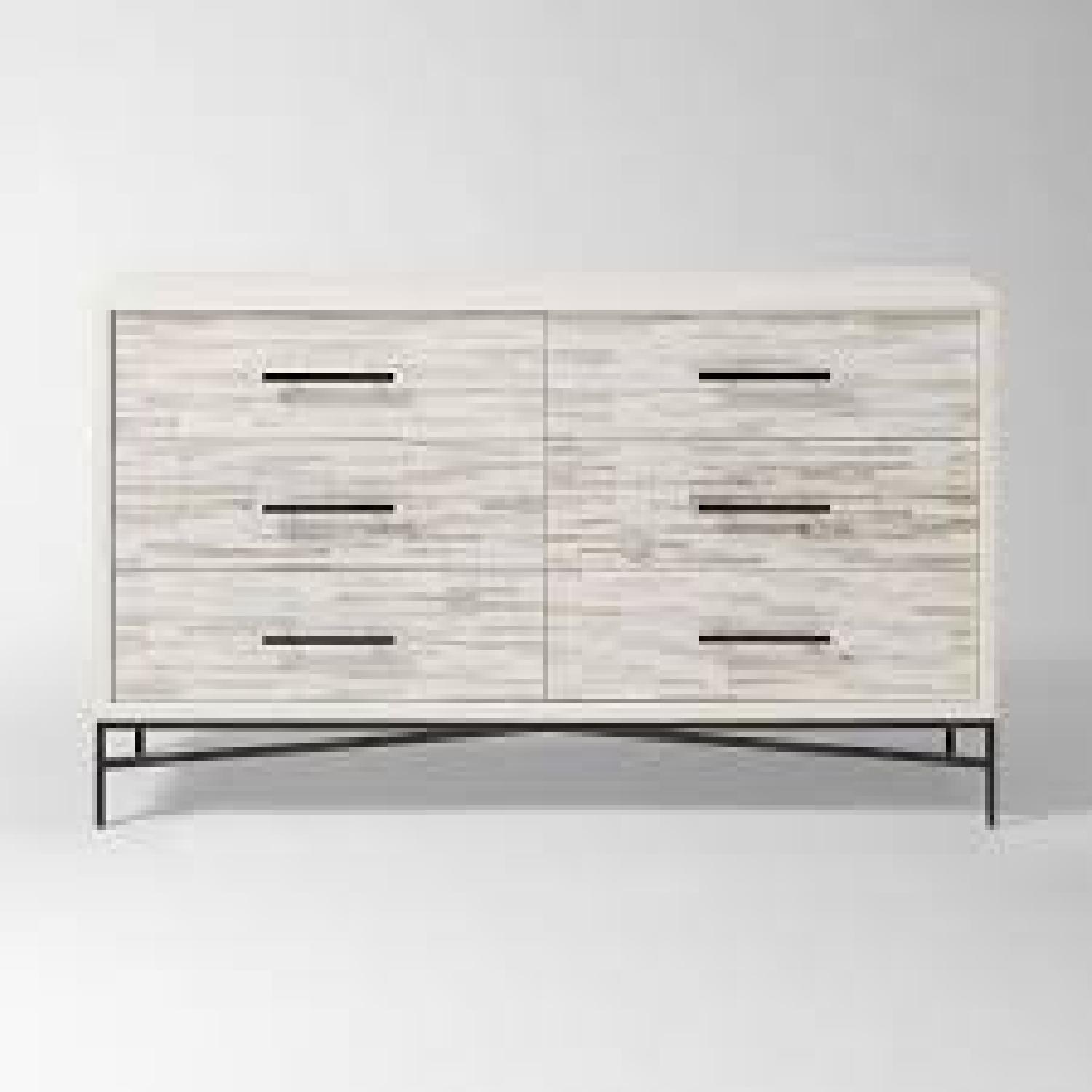 West Elm Wood Tiled 6-Drawer Dresser - image-0