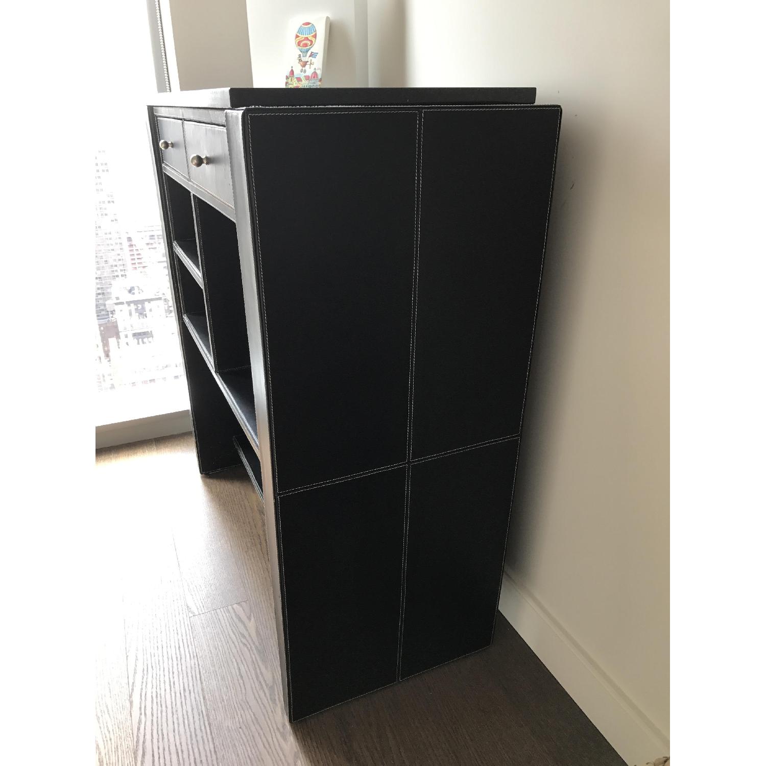 Black Leather Art Deco Bar - image-1