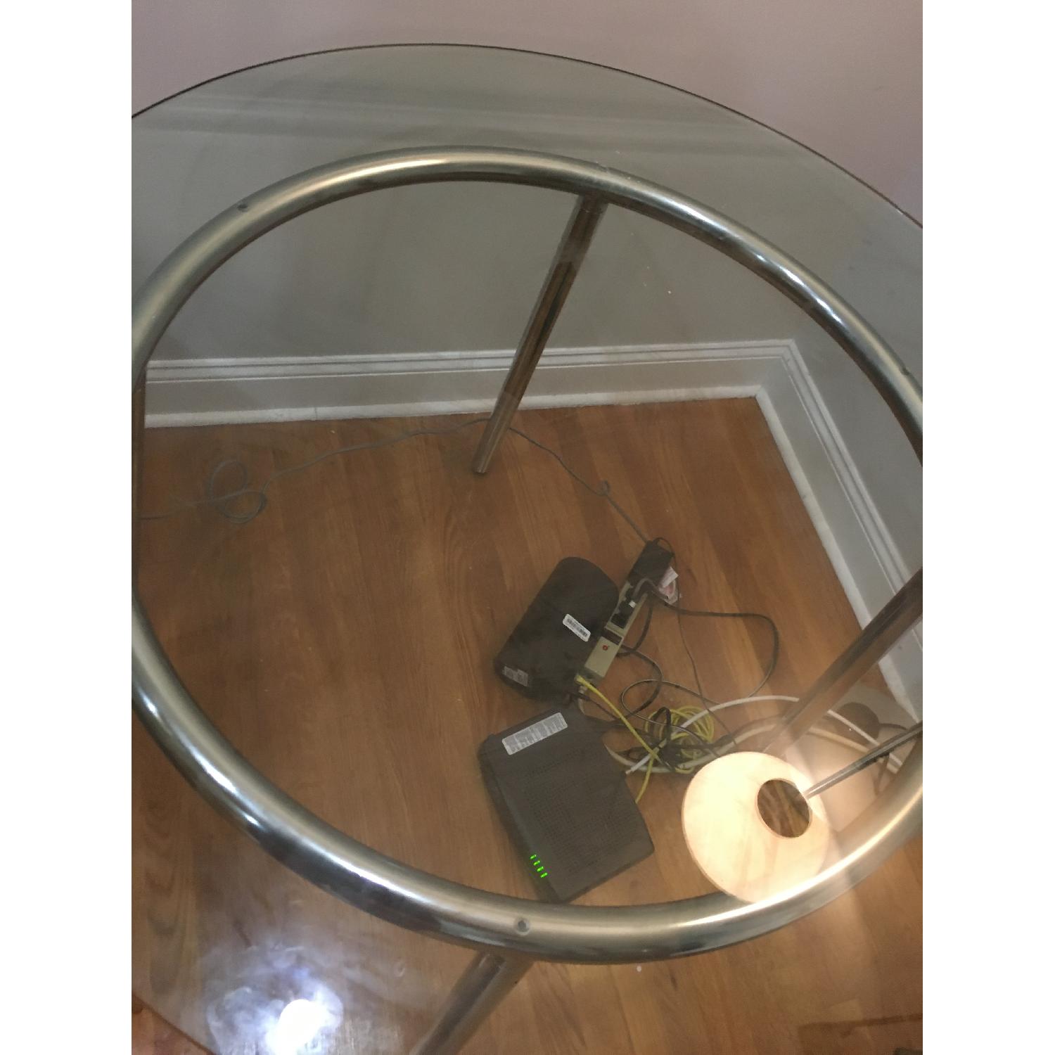 Ikea Salmi Chrome & Glass Table - image-2
