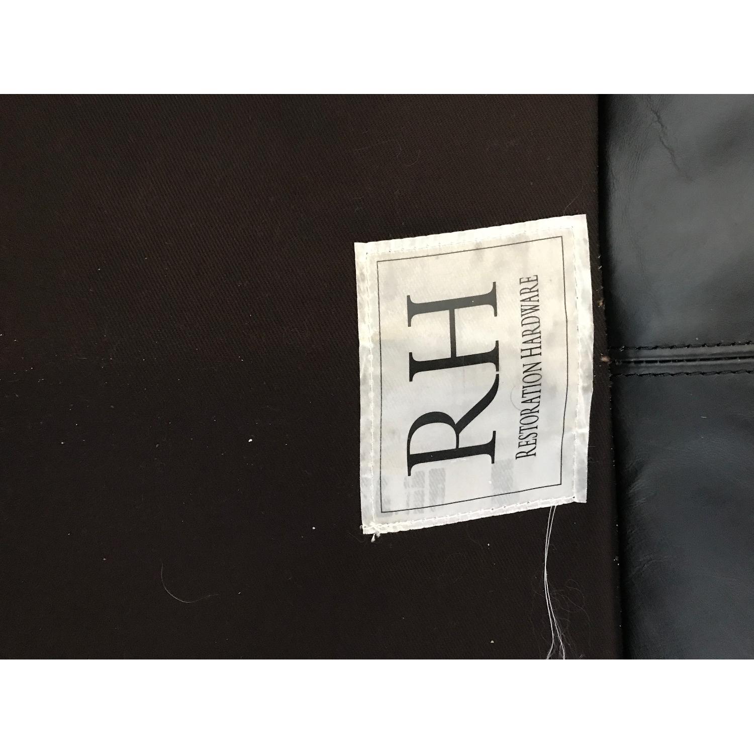 Restoration Hardware Maxwell Leather Sofa in Ebony - image-3