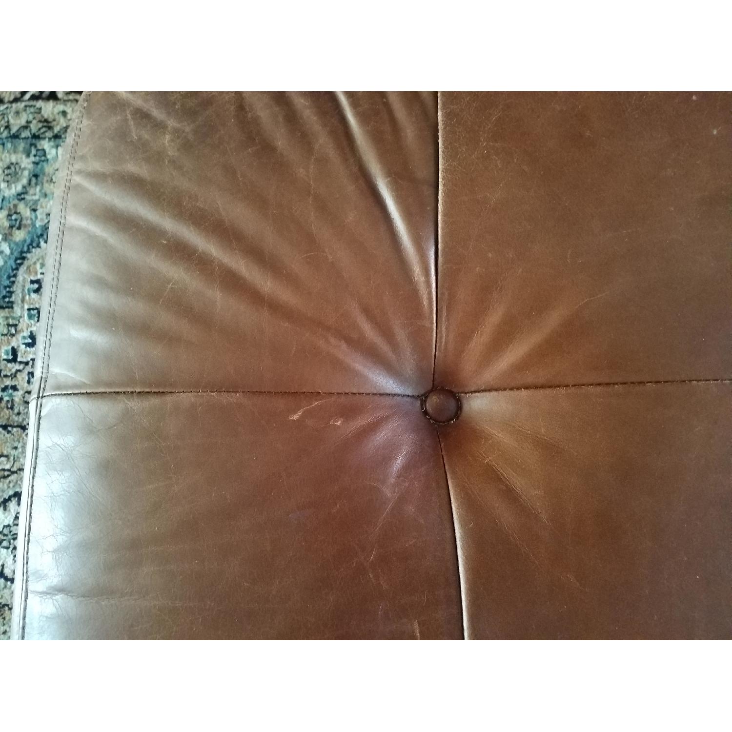 Pottery Barn Leather Ottoman Coffee Table - image-3