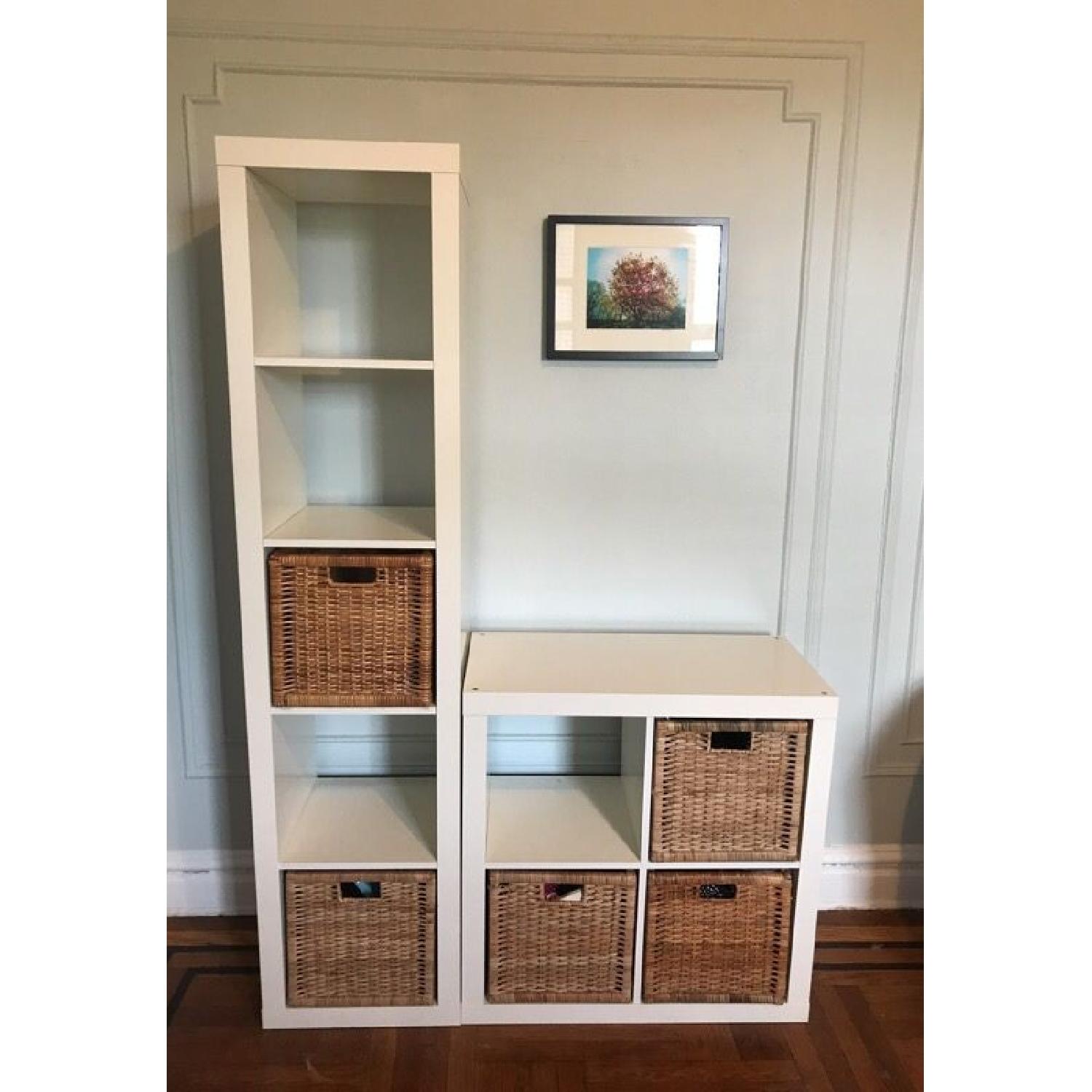 Ikea Kallax White Shelving Units AptDeco