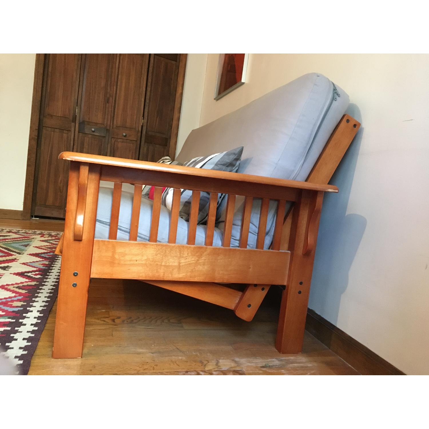 Wood Frame Convertible Futon - image-2