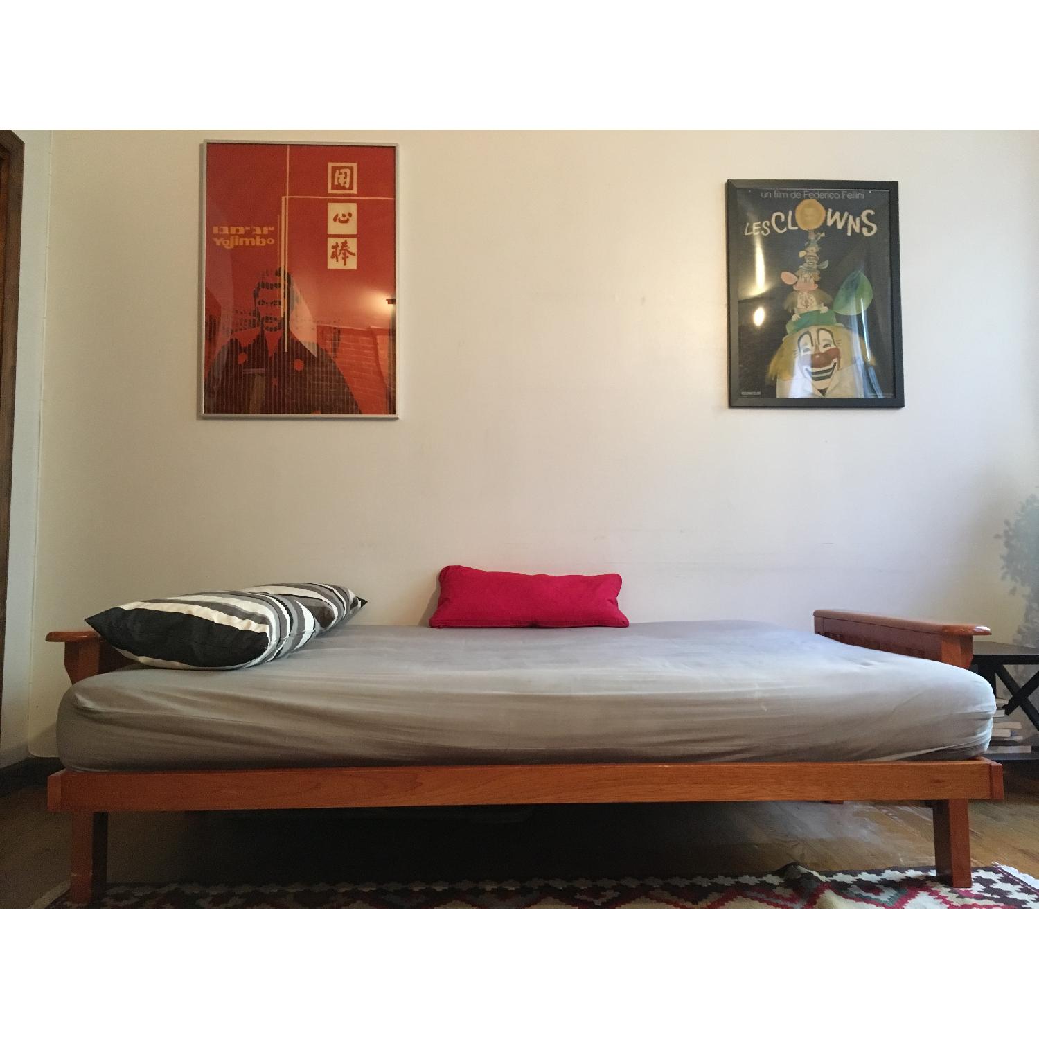 Wood Frame Convertible Futon - image-3