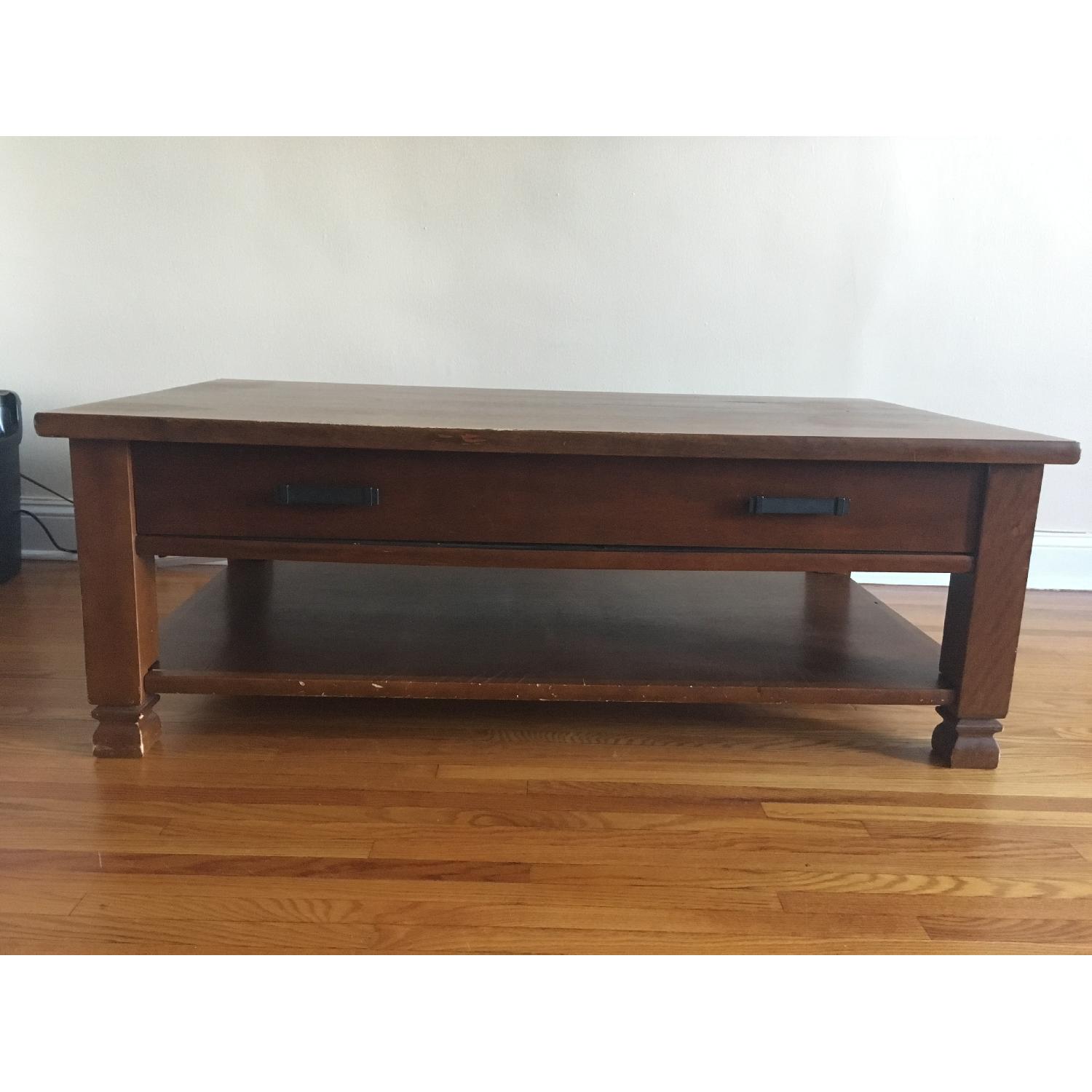 Pottery Barn Distressed Wood Coffee Table - image-1