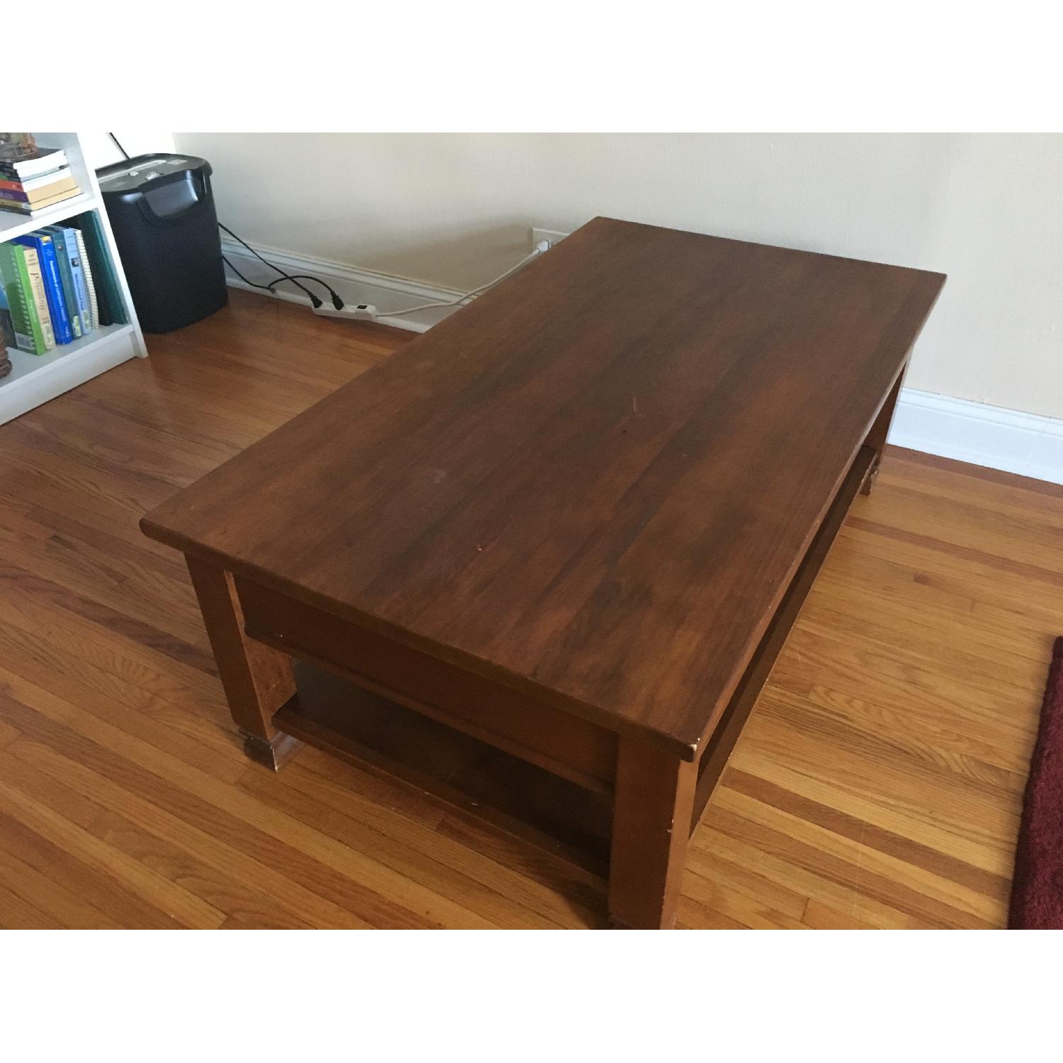 Pottery Barn Distressed Wood Coffee Table - image-5