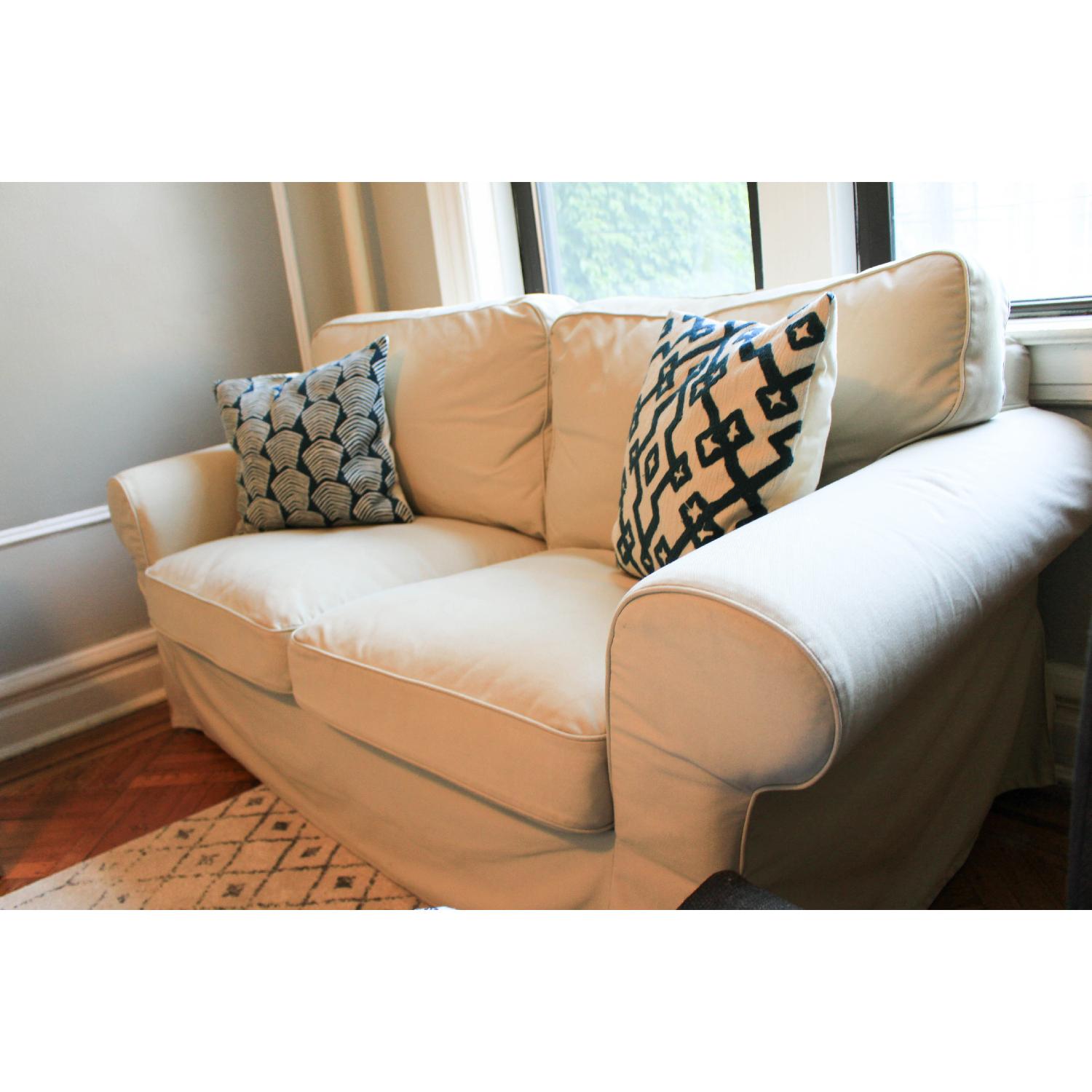 Ikea Ektorp Loveseat in Vittaryd White - image-3
