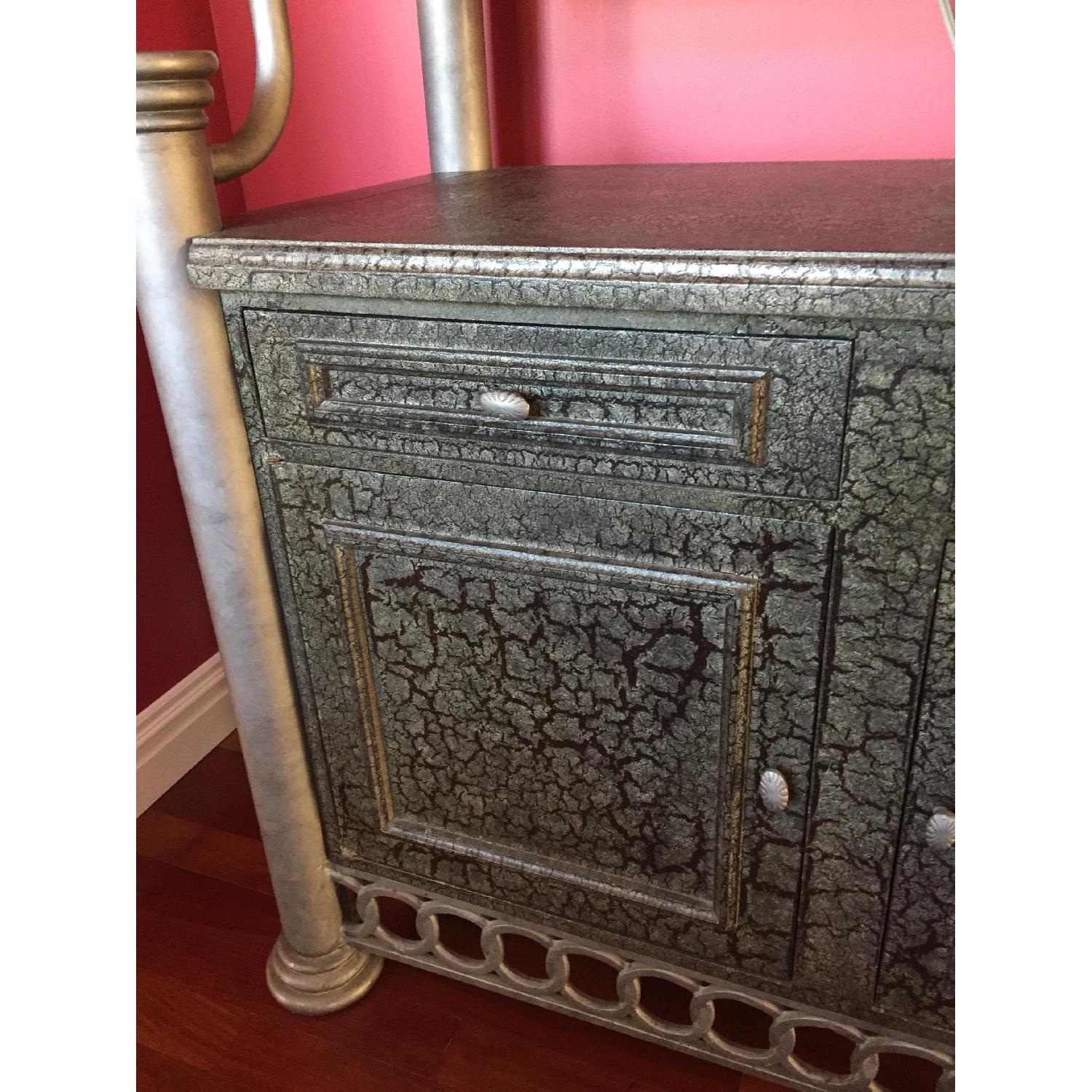 Pewter Metal Cabinet/Hutch - image-5