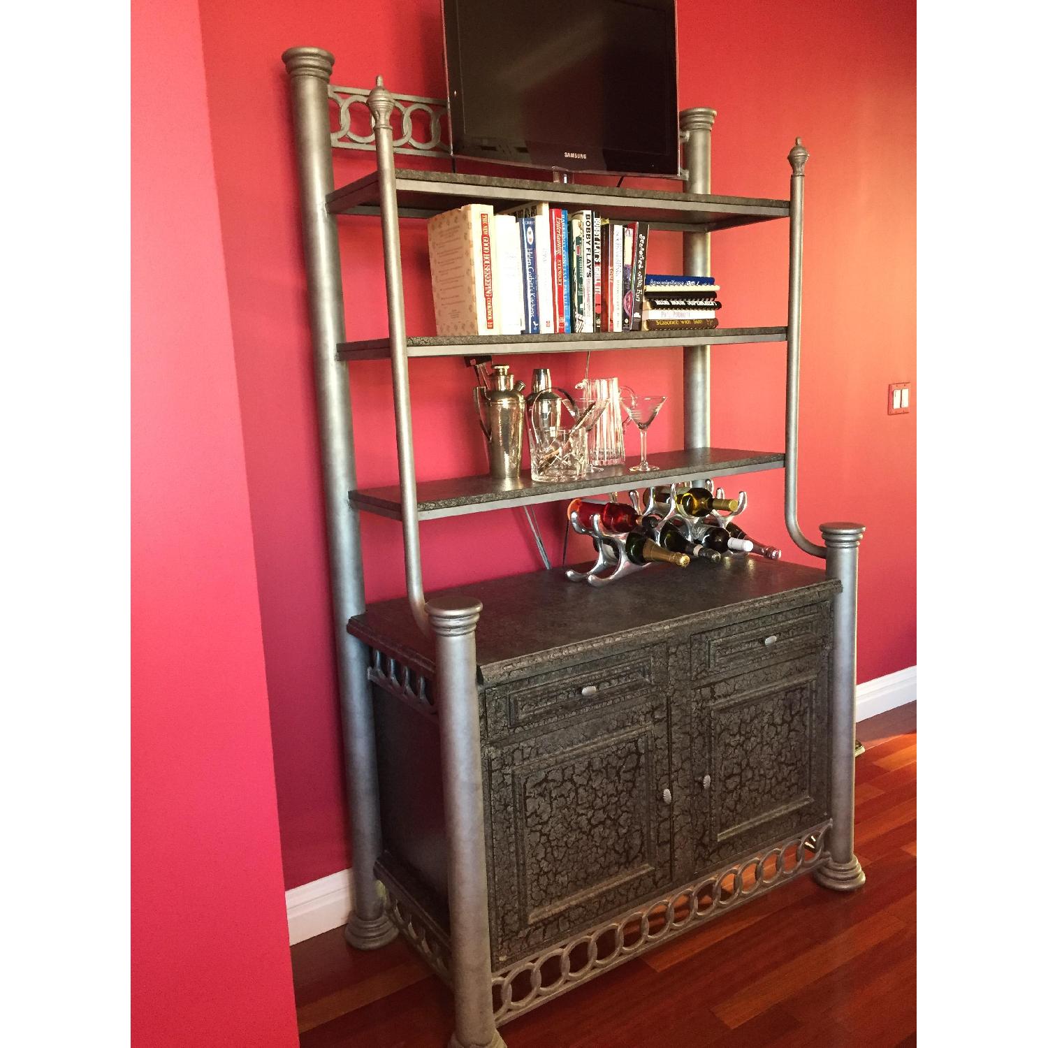 Pewter Metal Cabinet/Hutch - image-6