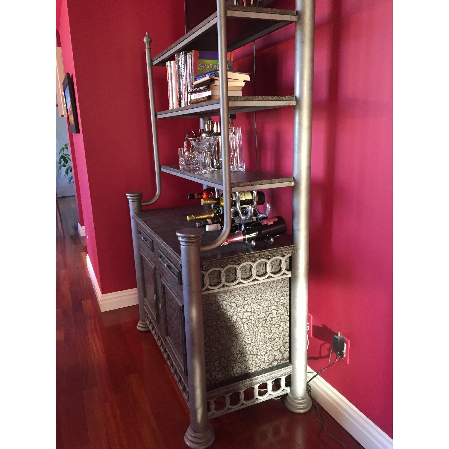 Pewter Metal Cabinet/Hutch - image-7