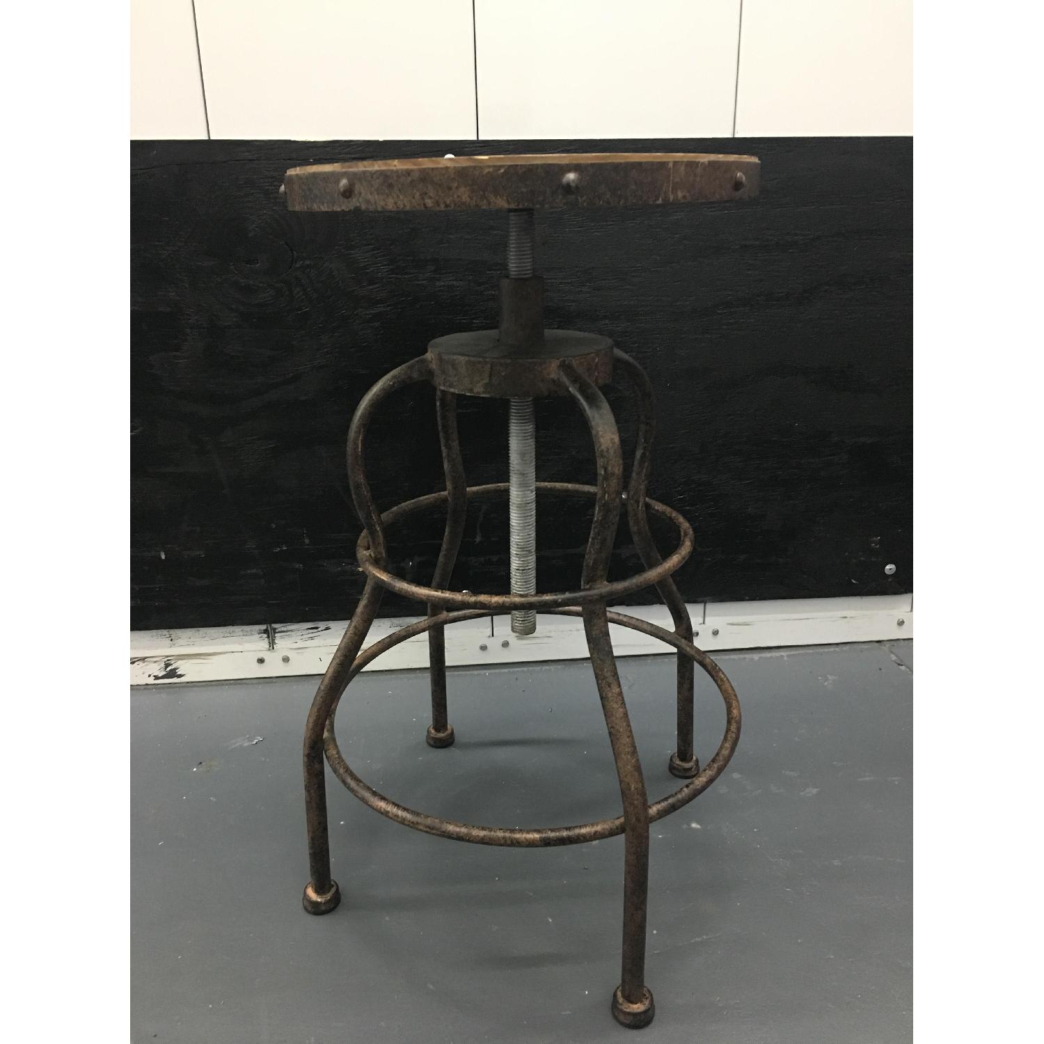 Industrial Style Metal & Wood Bar Stools - image-4