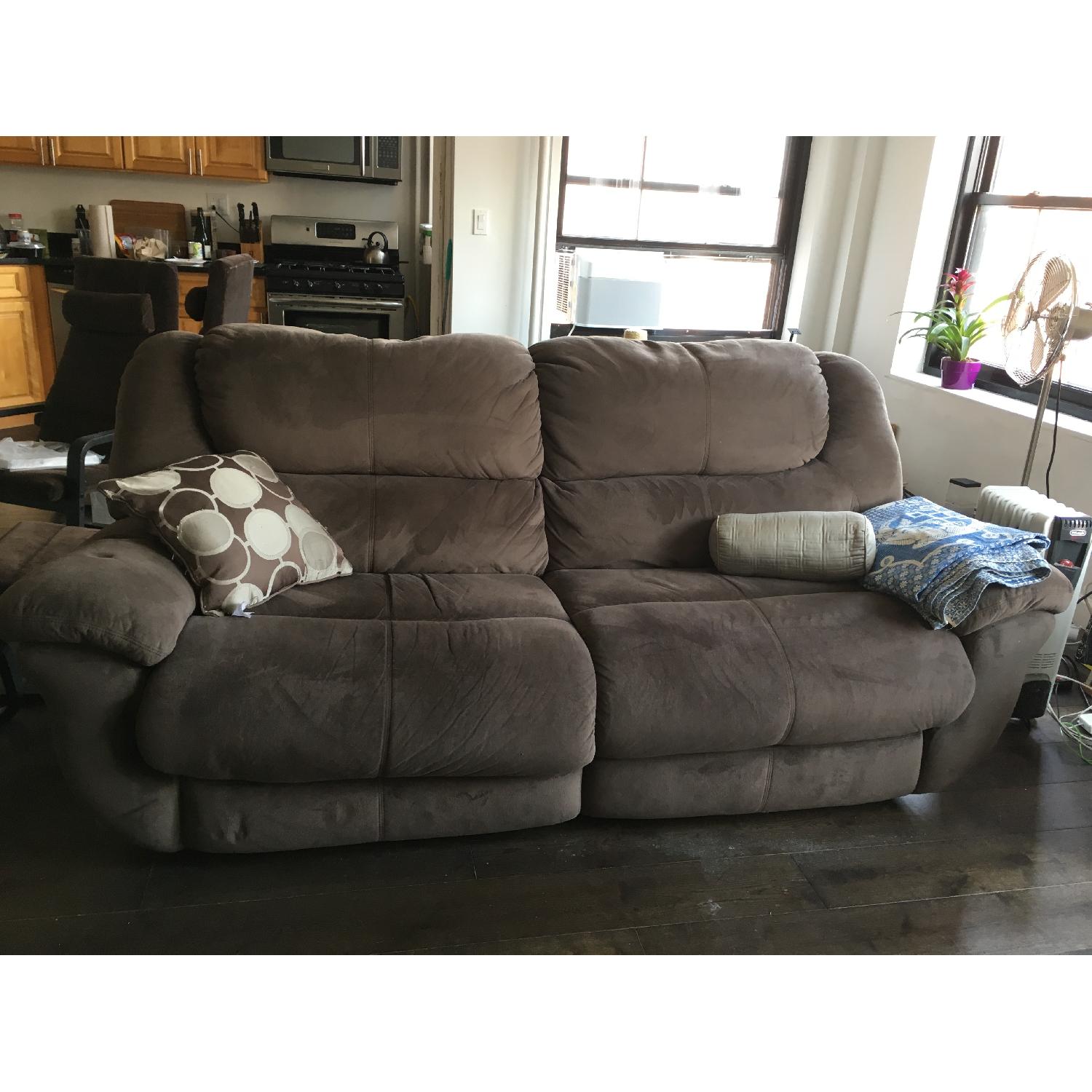 Bob's Brava Brown 2 Seater Reclining Sofa - image-1