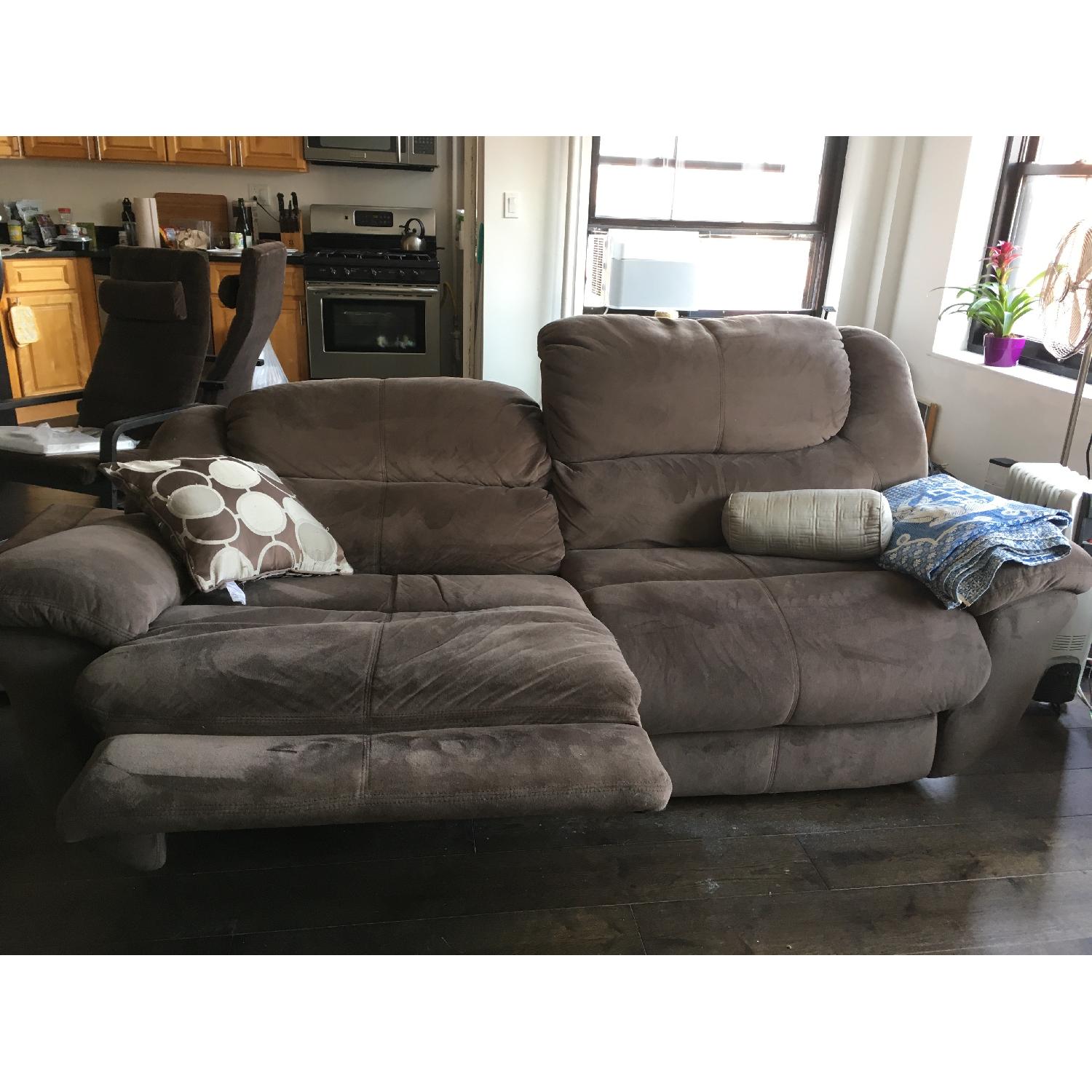 Bob's Brava Brown 2 Seater Reclining Sofa - image-2