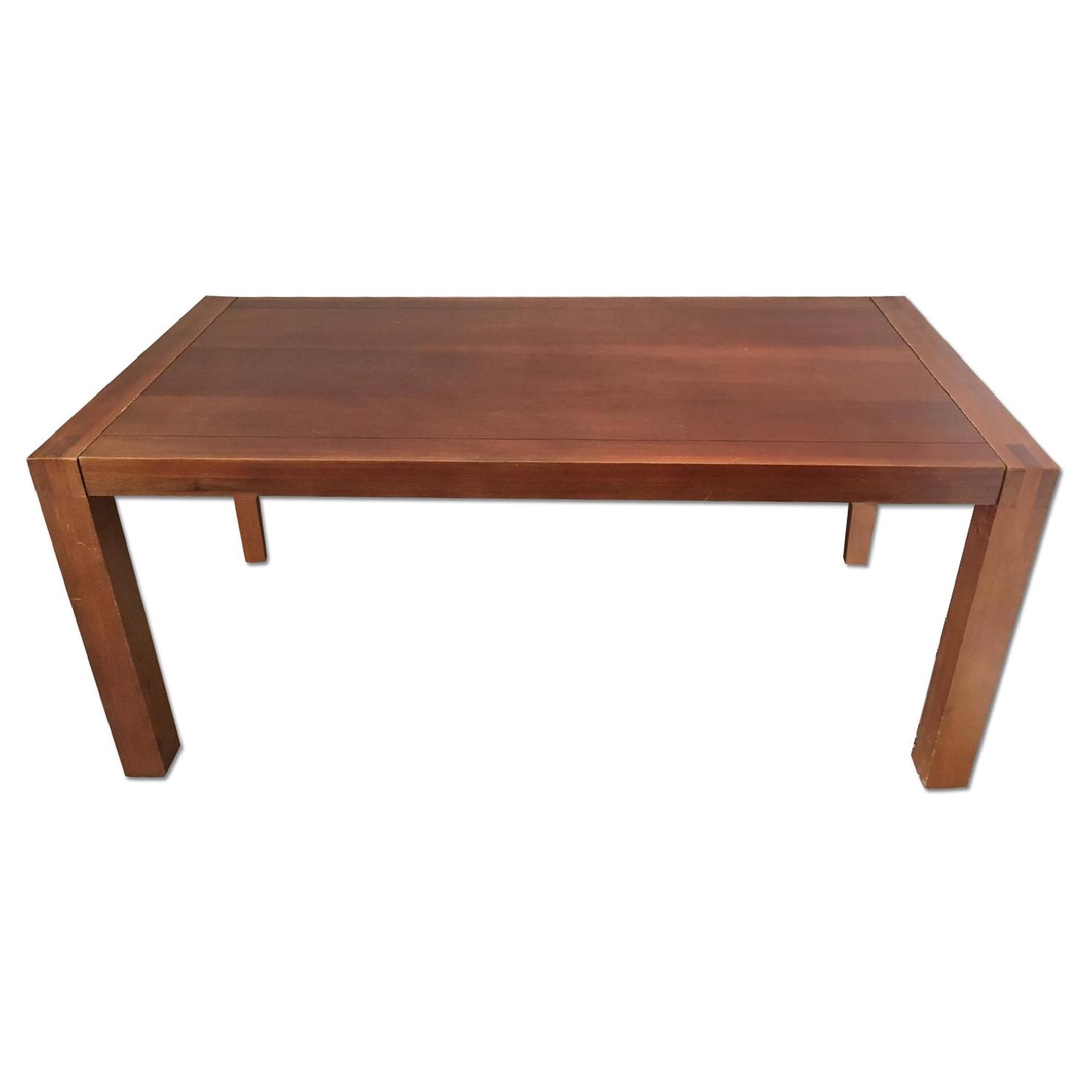Modern Parson's Style Cherry Dining Table - image-0