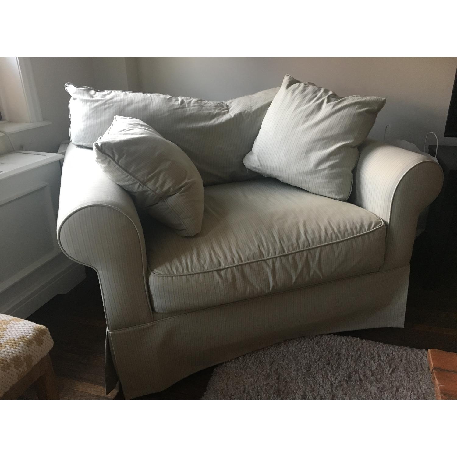 Klaussner Furniture Striped Armchair - image-4