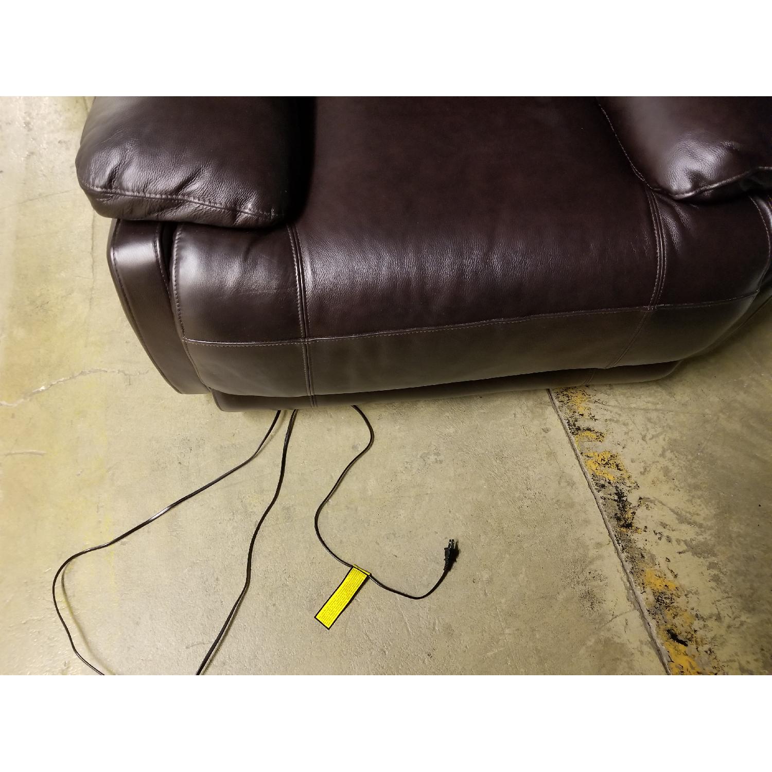 Macy's Leather Sofa + Lounge Chair - image-3