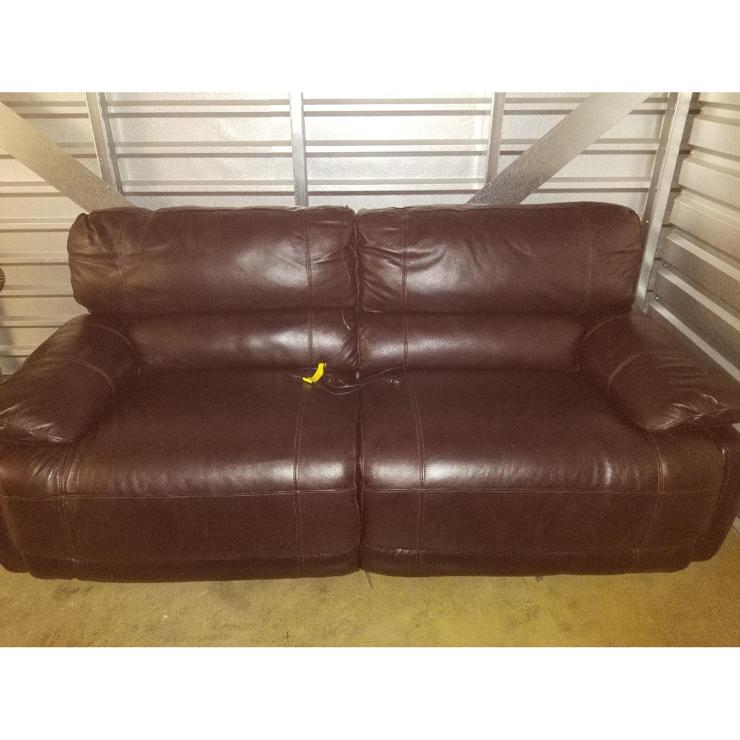 Macy's Leather Sofa + Lounge Chair AptDeco