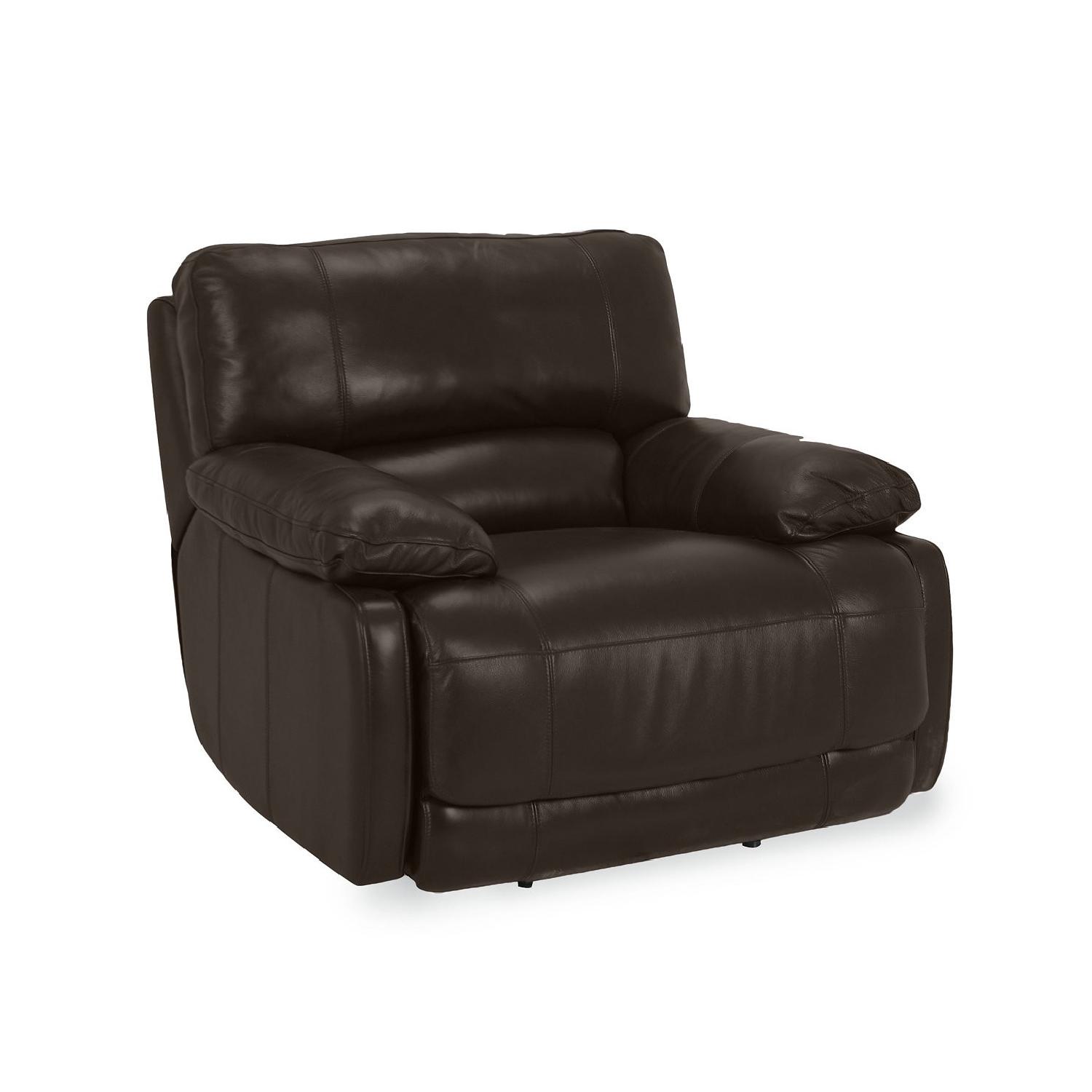 Macy's Leather Sofa + Lounge Chair AptDeco