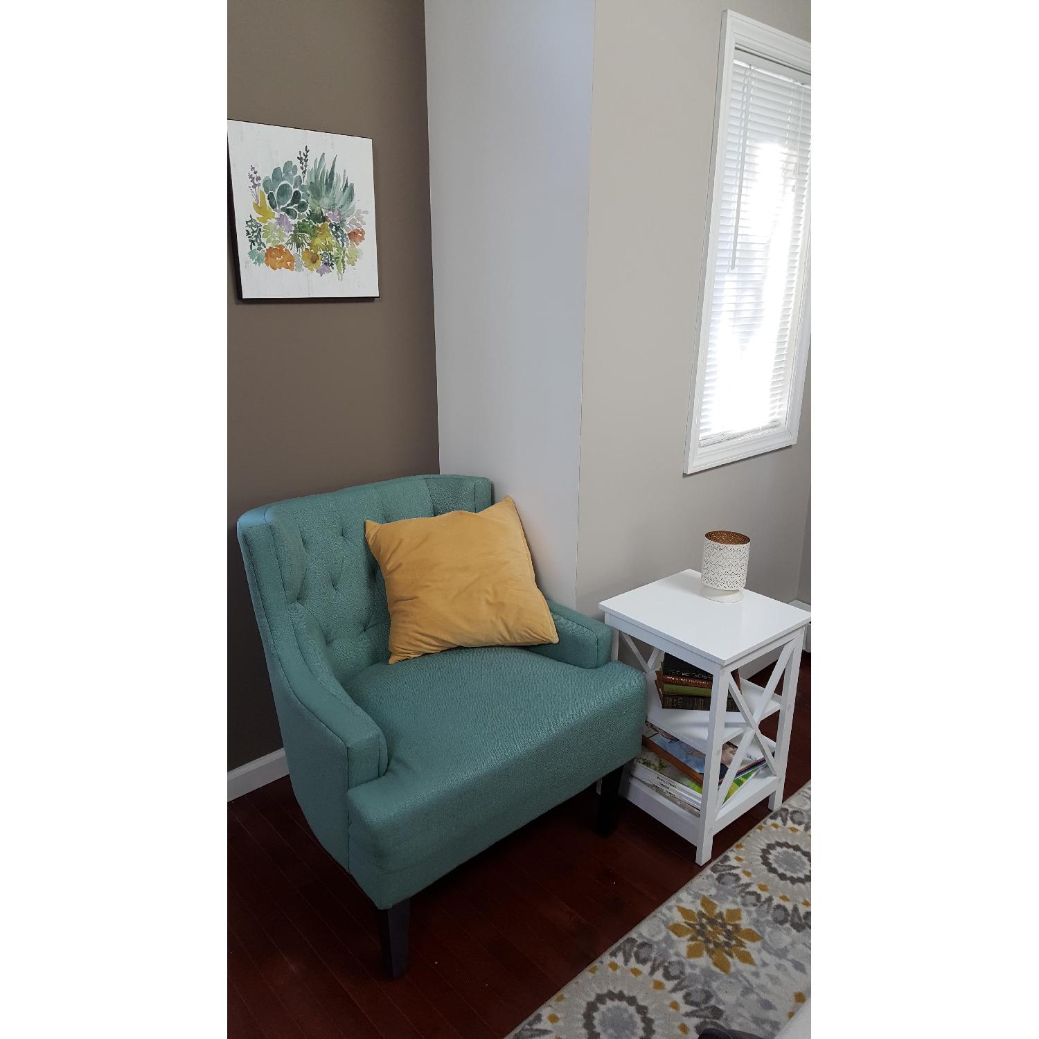 Poundex Bobkona Ansley Microfiber Accent Chair - image-1