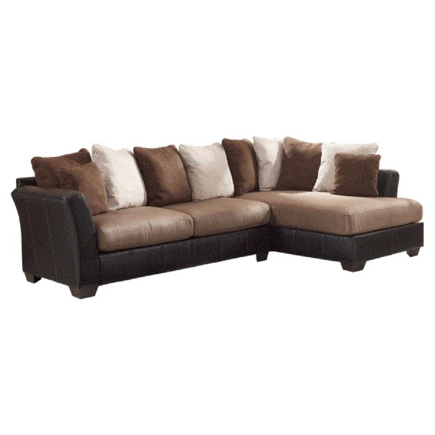 Ashley's Masoli Mocha Sectional sofa set LShaped Couch AptDeco