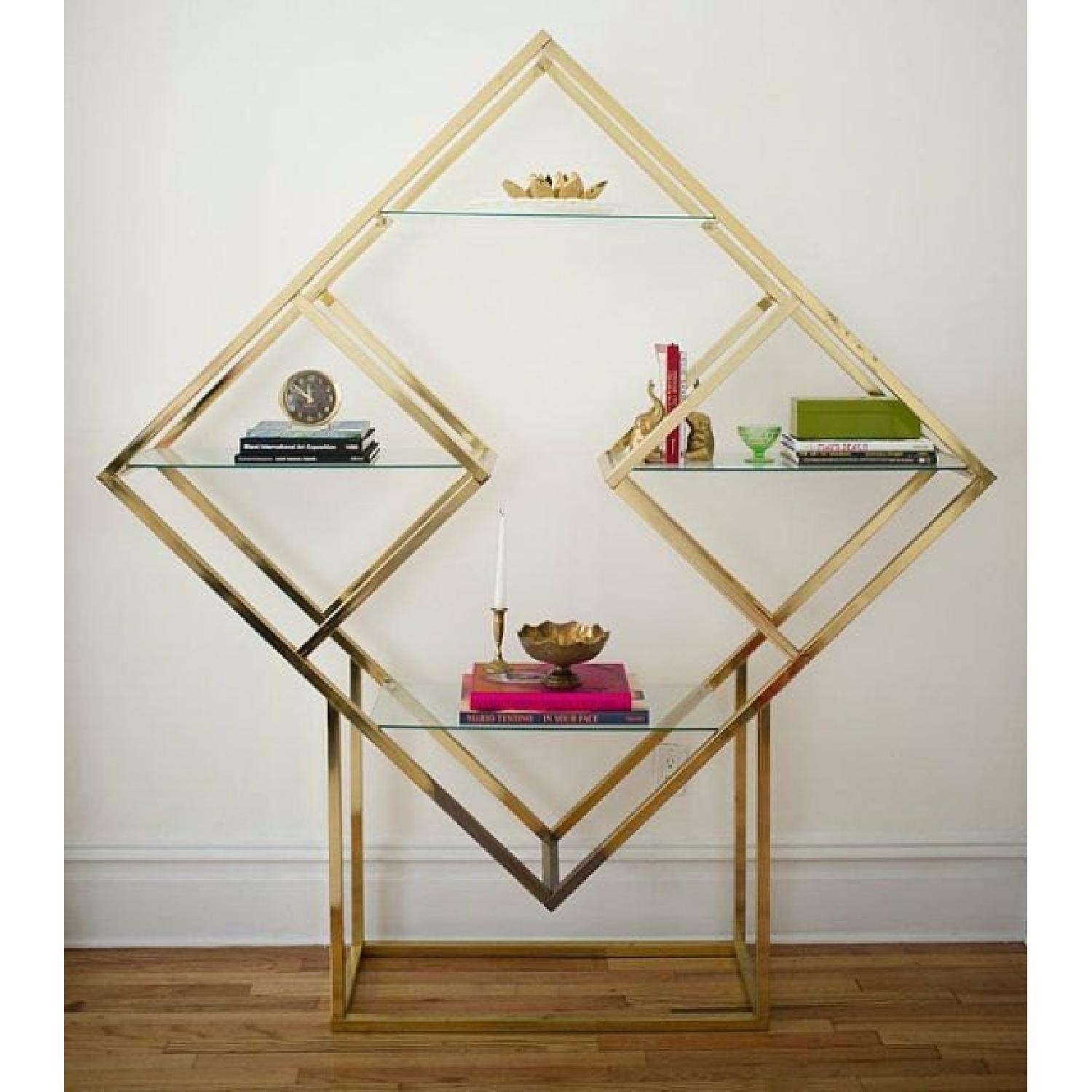 Modern Diamond Brass Etagre - image-2