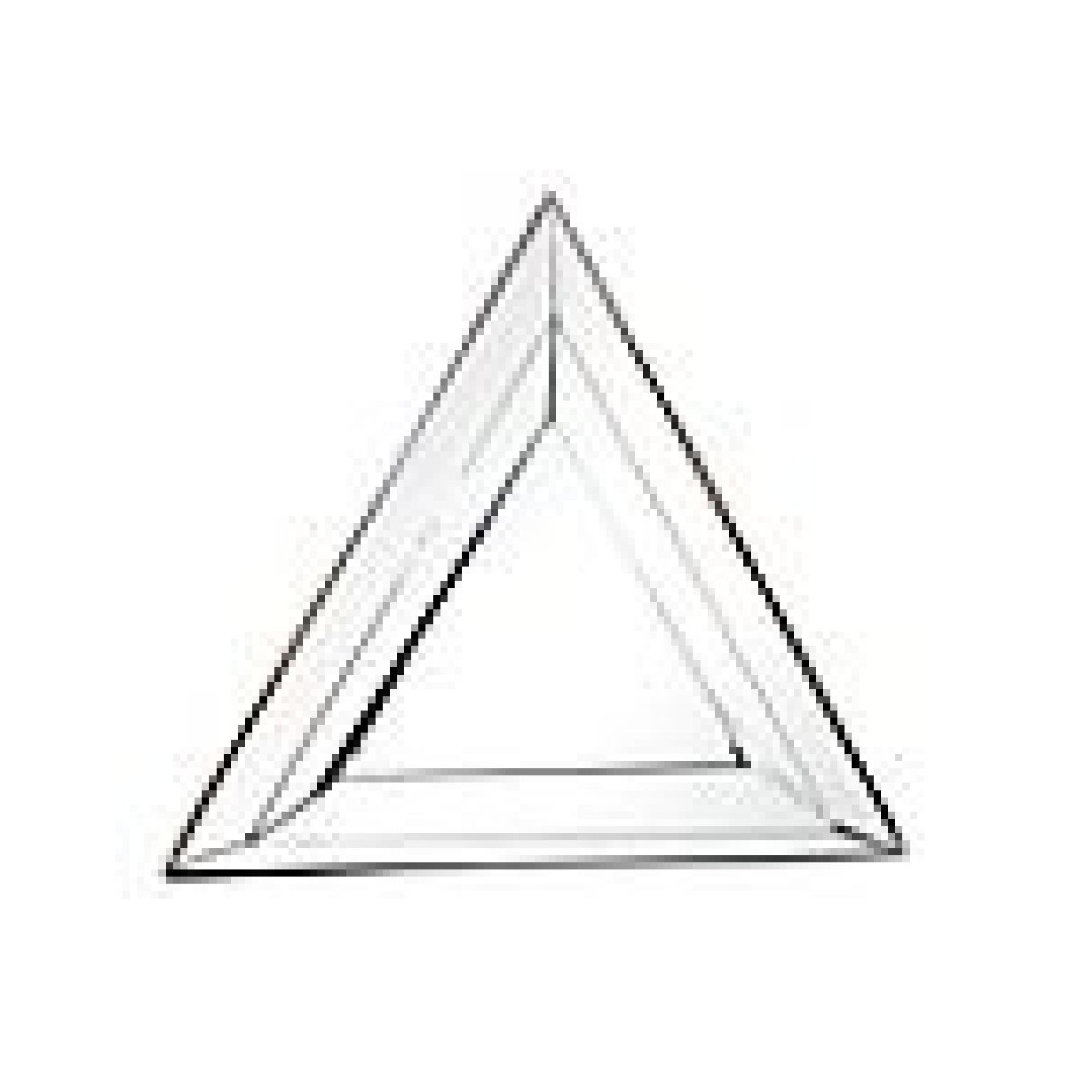 Vintage Mid-Century Beveled Glass Triangle Wall Mirror - image-0