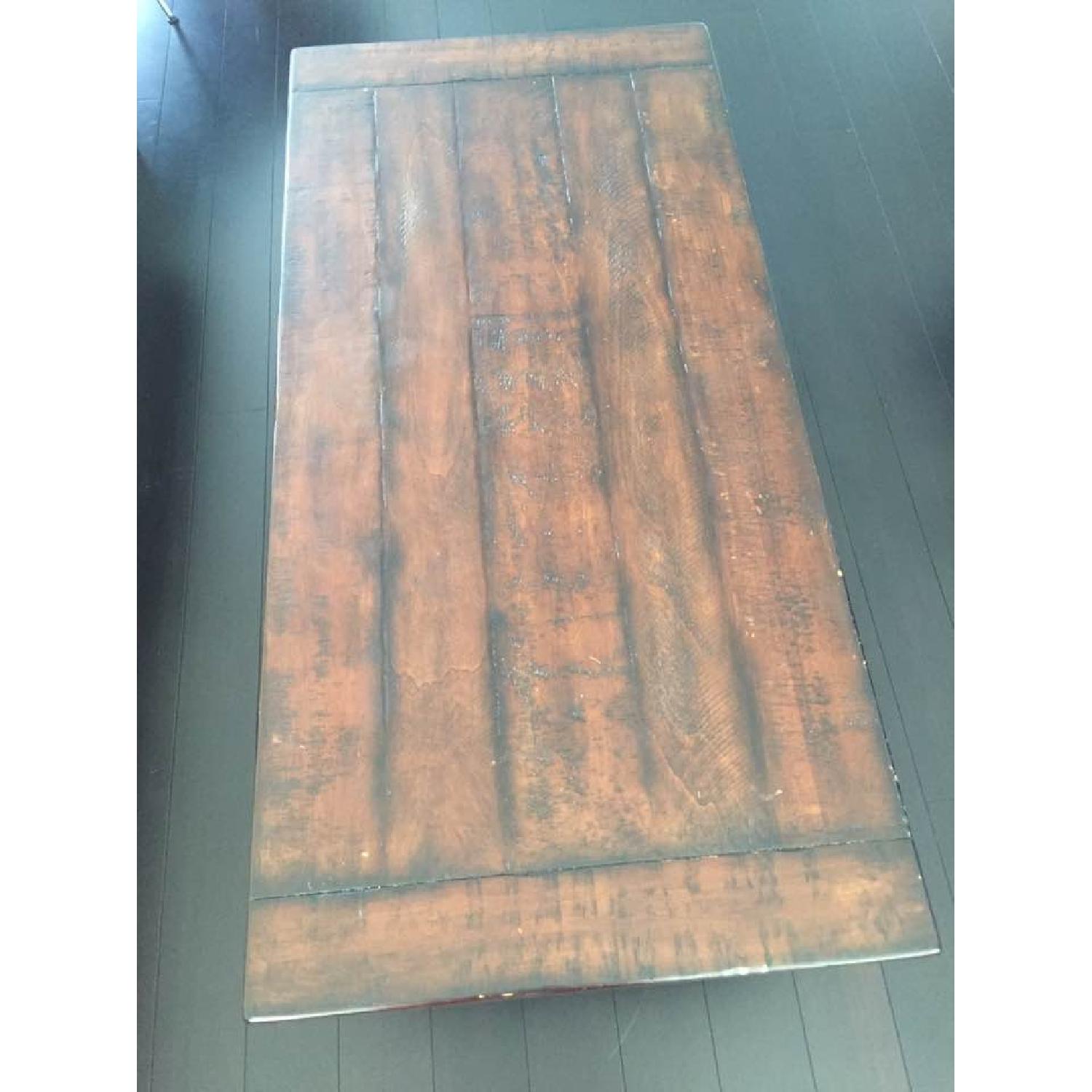 Pottery Barn Coffee Table in Rustic Mahogany - image-3