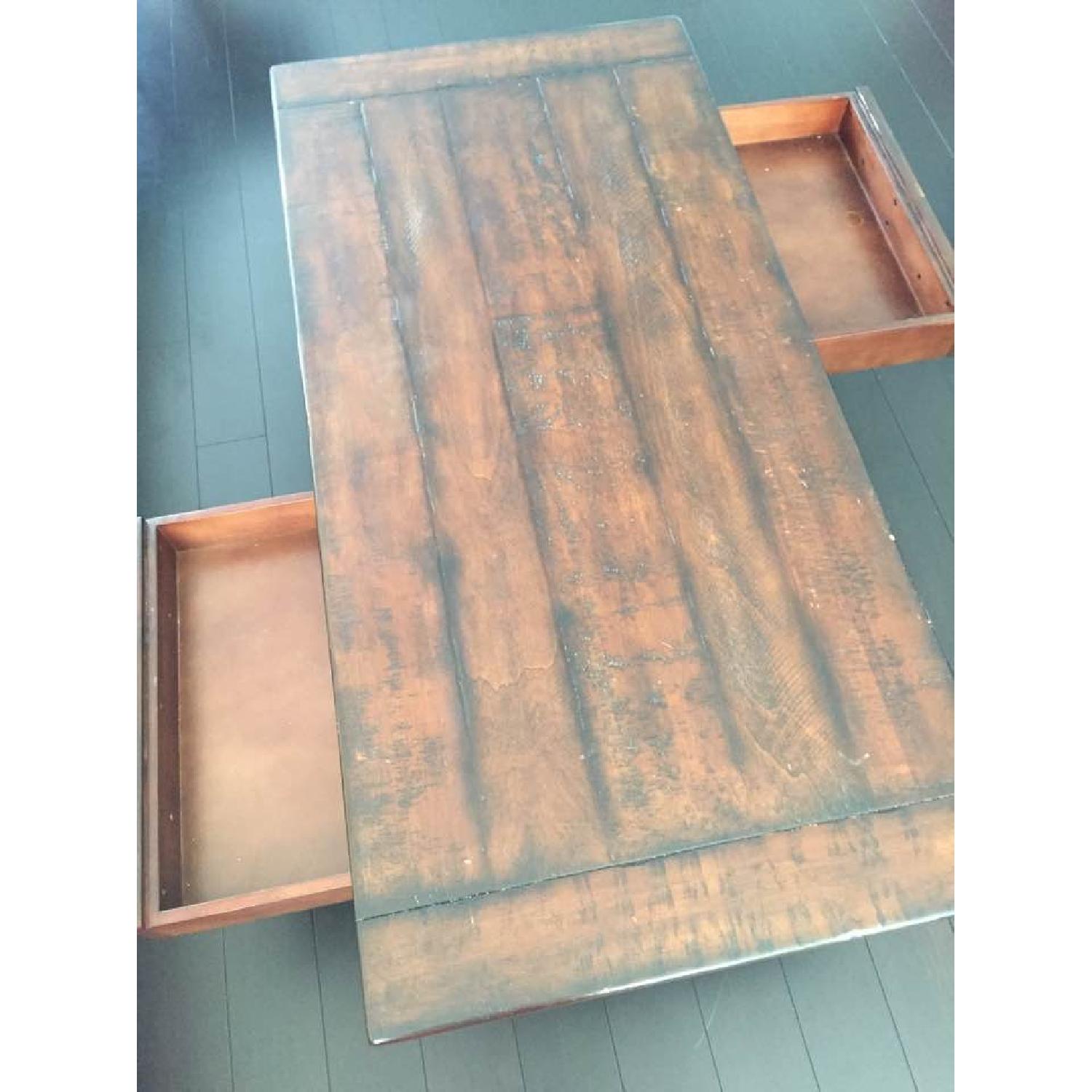 Pottery Barn Coffee Table in Rustic Mahogany - image-6