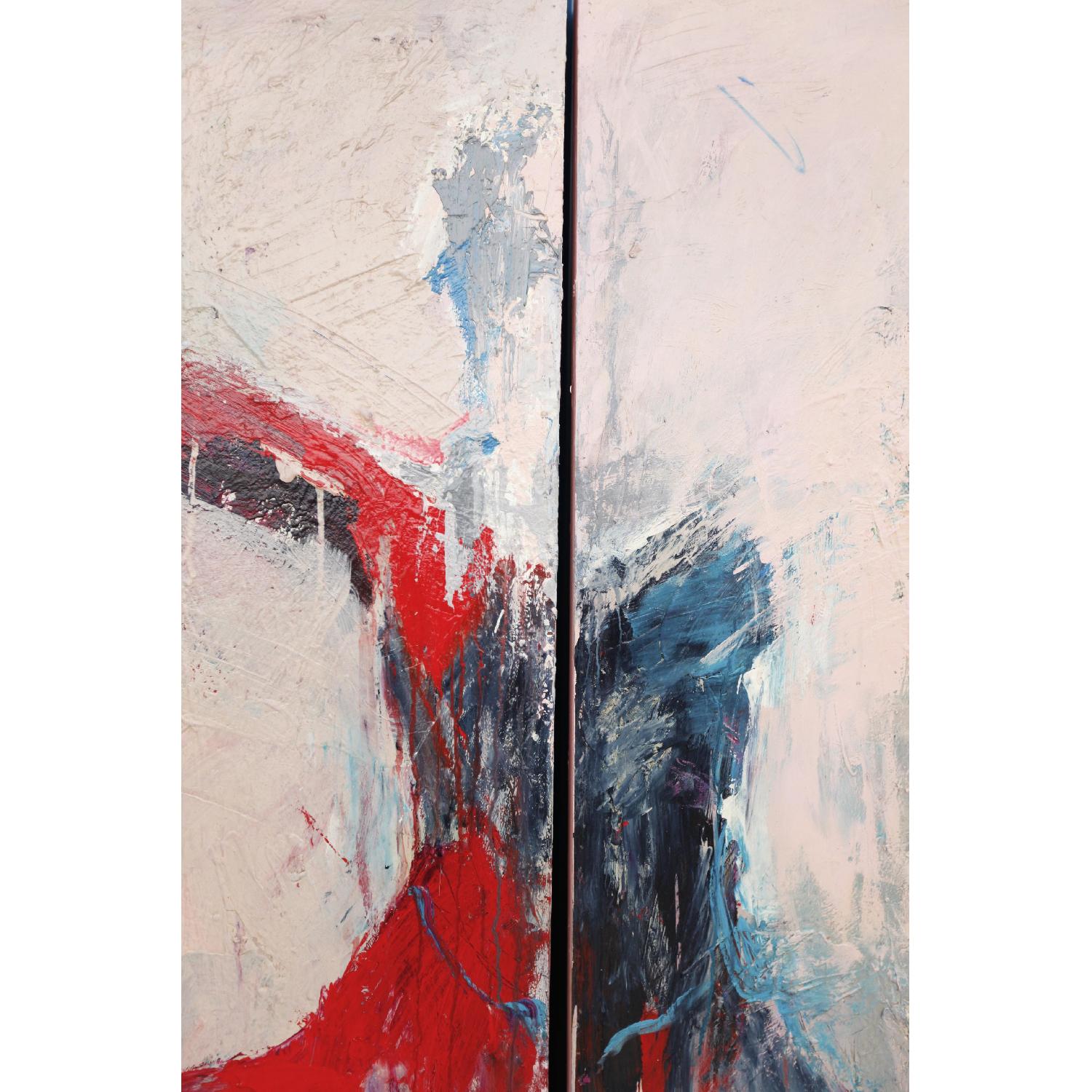 Patti Meyer Two Panel Large Scale Ballarina Oil Painting - image-2