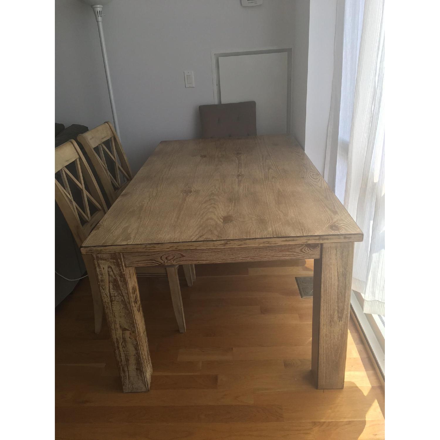 Jennifer Convertibles Rustic Wood Dining Table - image-1