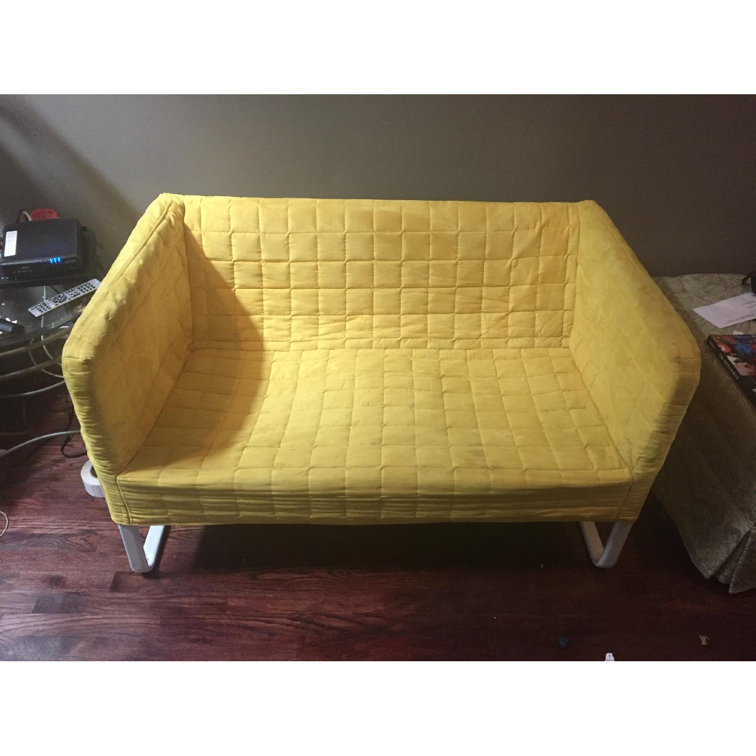 Ikea Knopparp Yellow Loveseat - image-3