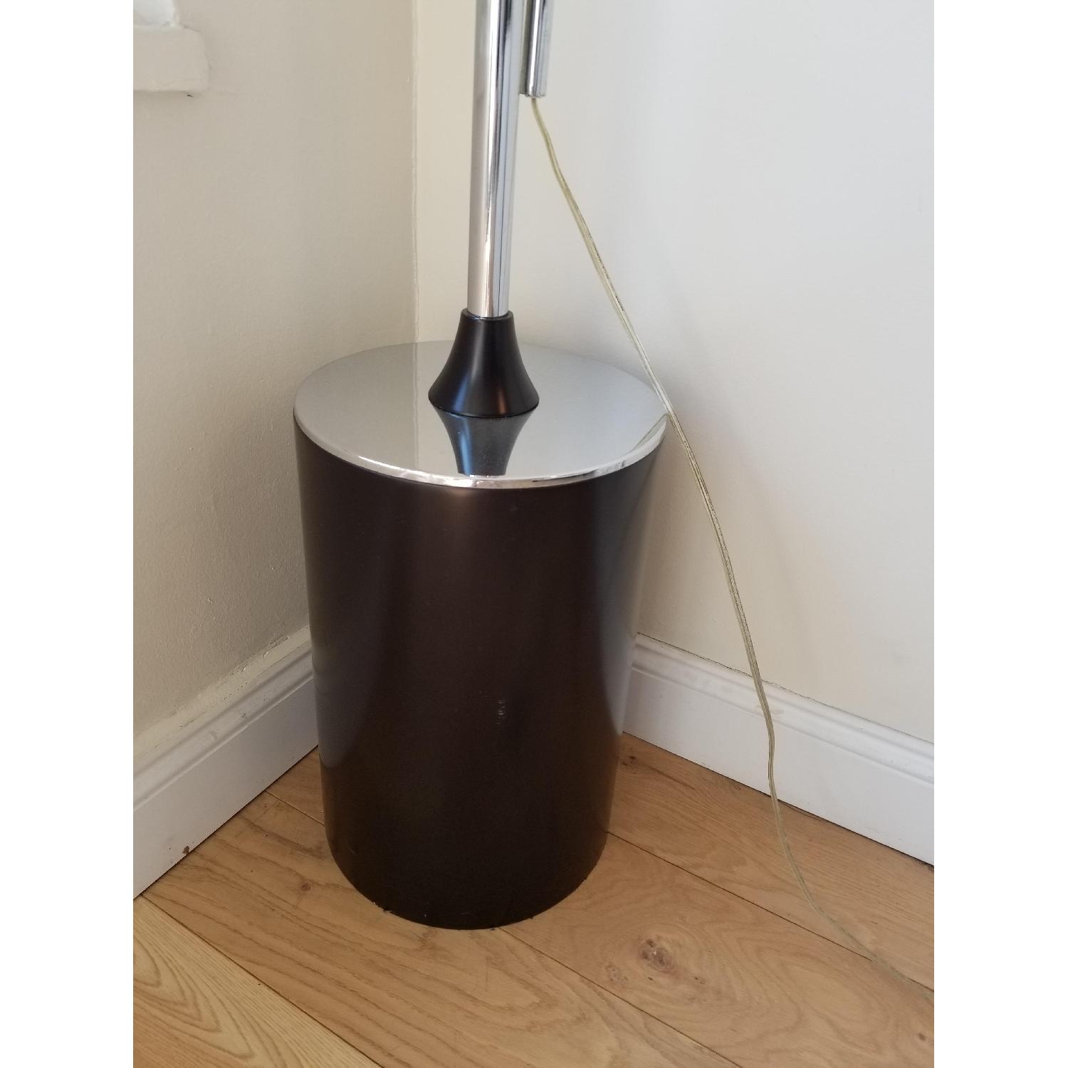 Nova Contour Polished Chrome Arc Lamp w/ Wood Base - image-7