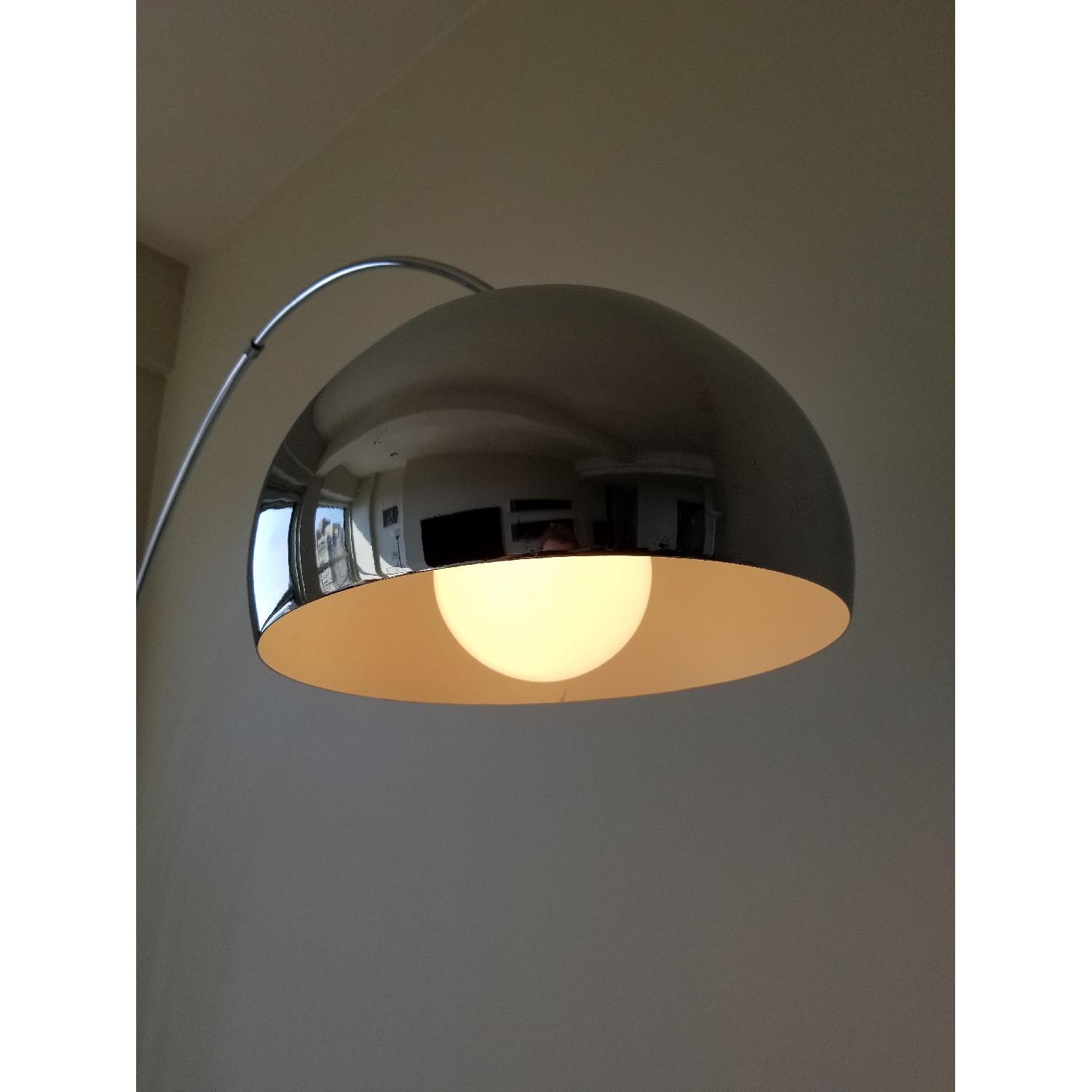 Nova Contour Polished Chrome Arc Lamp w/ Wood Base - image-12