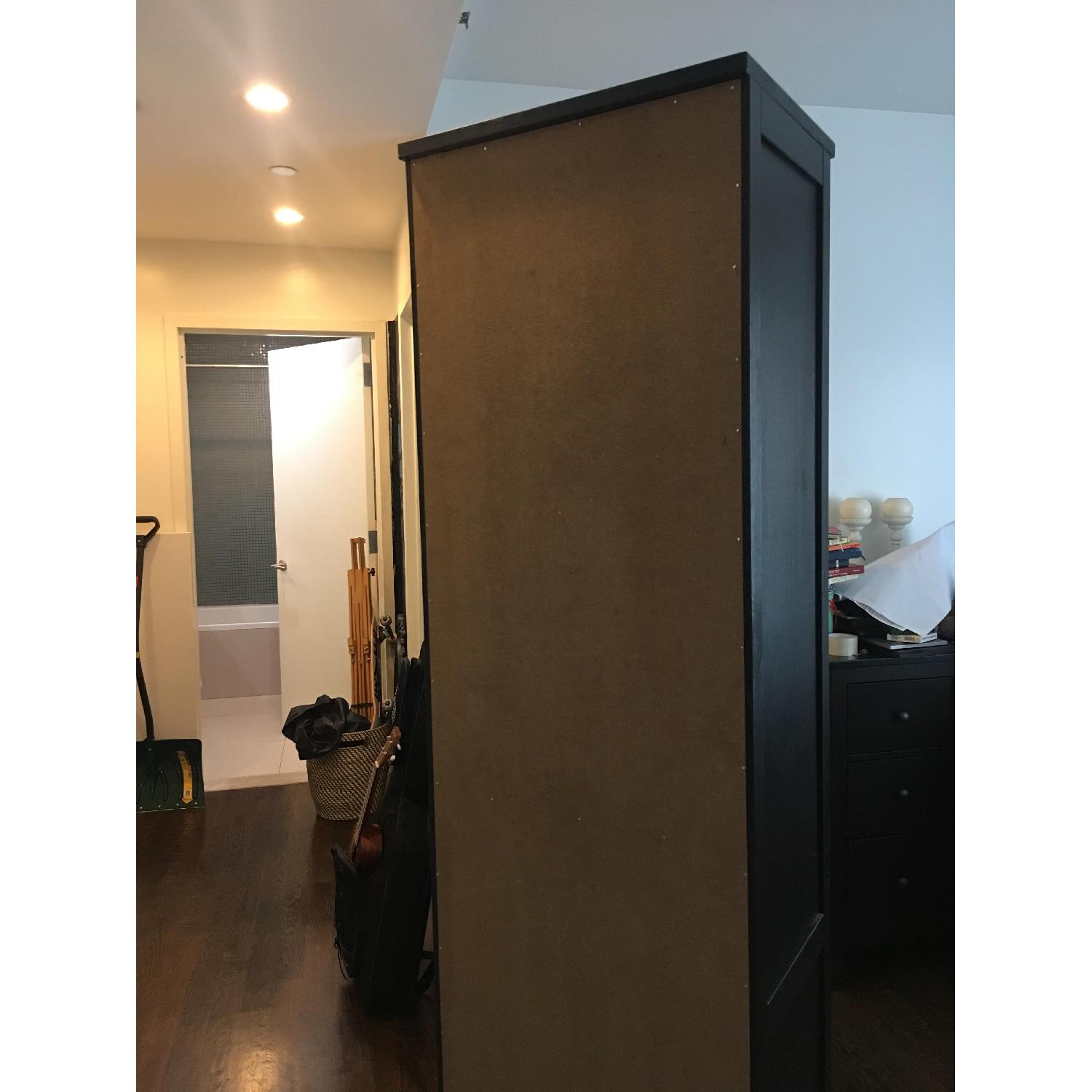Ikea Hemnes Storage Cabinet w/ Glass Door in Black-Brown - image-5
