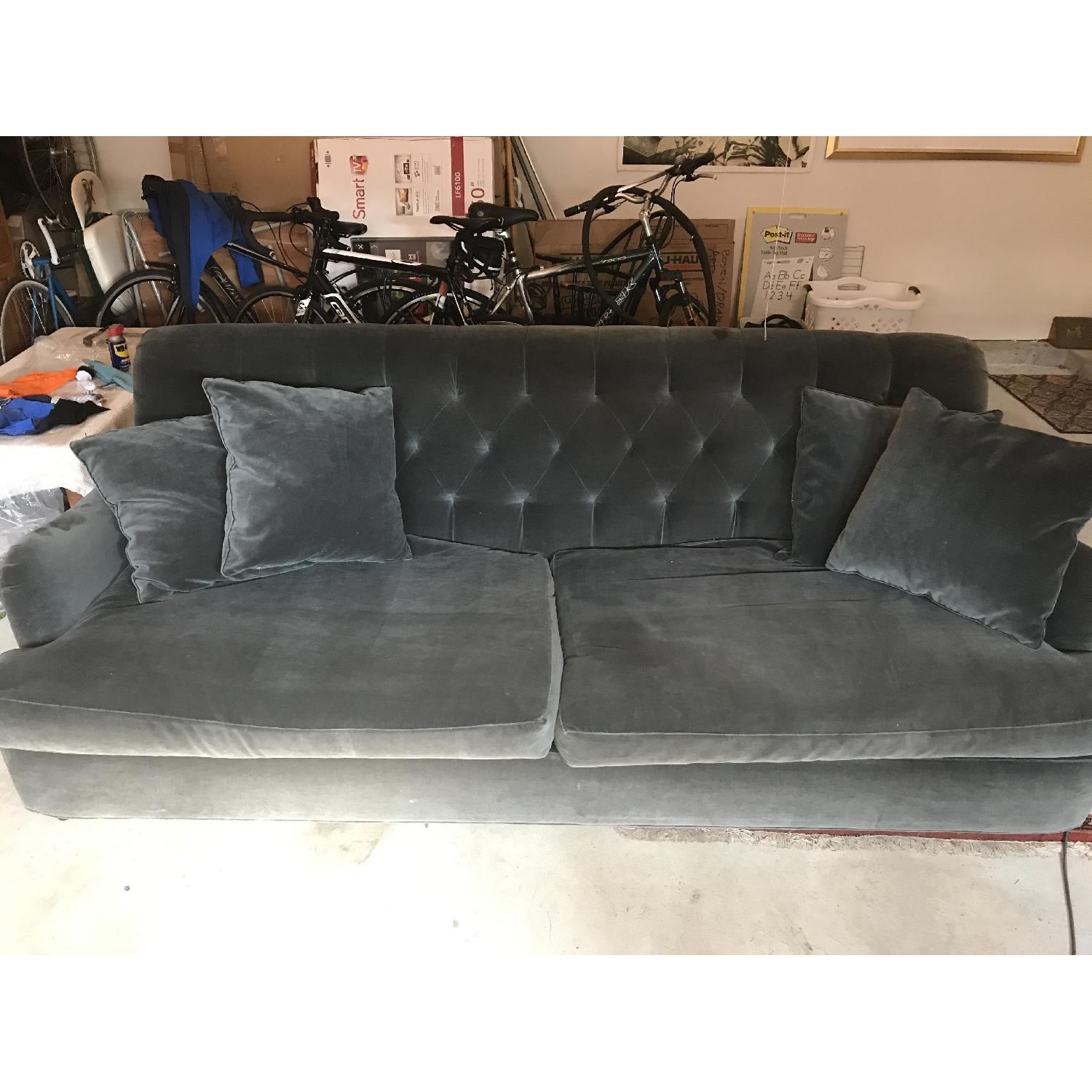Cisco Brothers Clarence Velvet Tufted Sofa - image-1