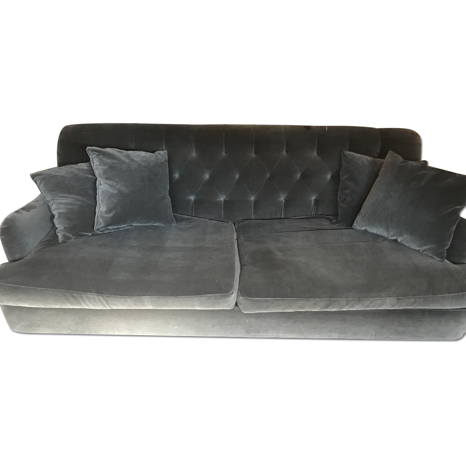 Cisco Brothers Clarence Velvet Tufted Sofa - image-0