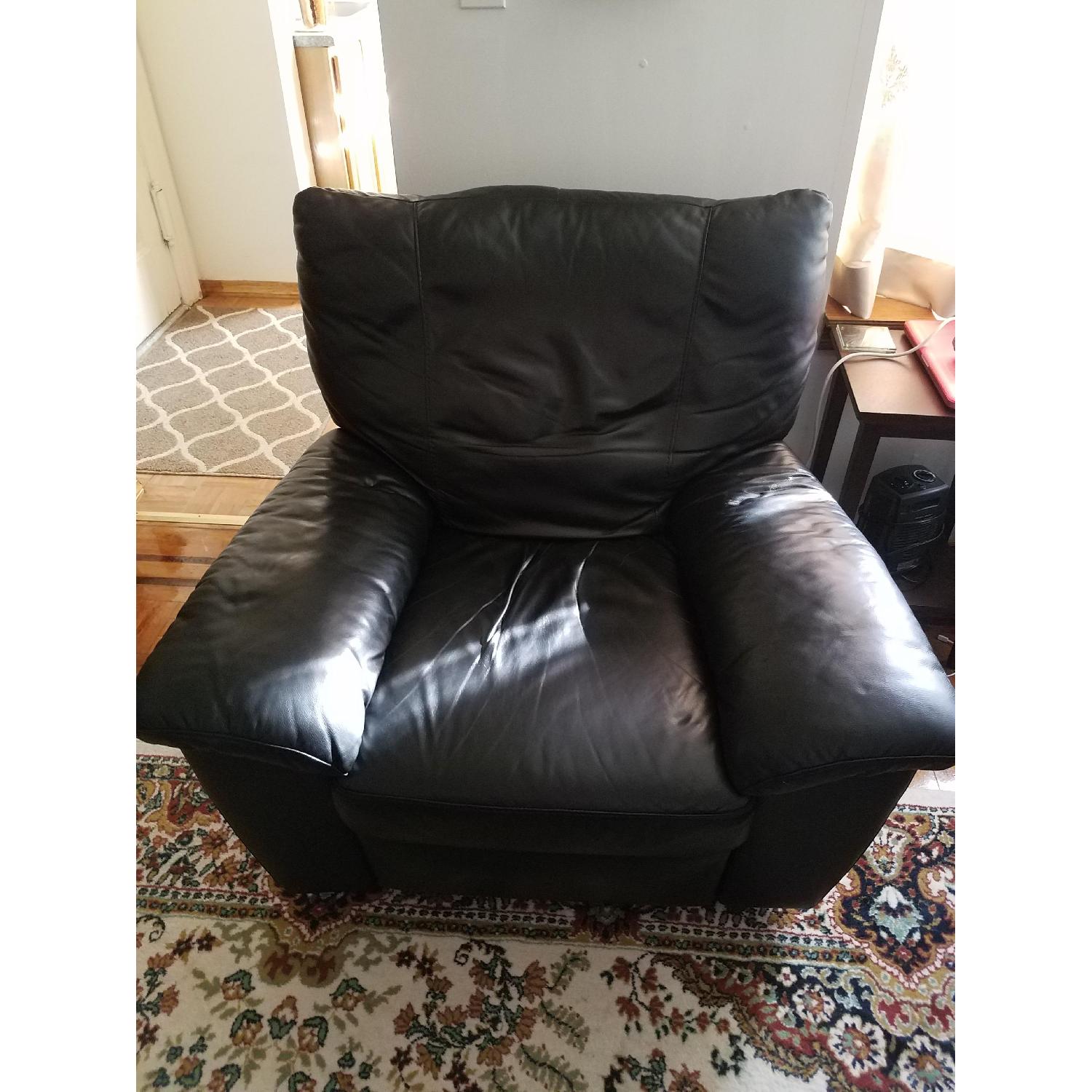 Leather Reclining Armchair - image-3