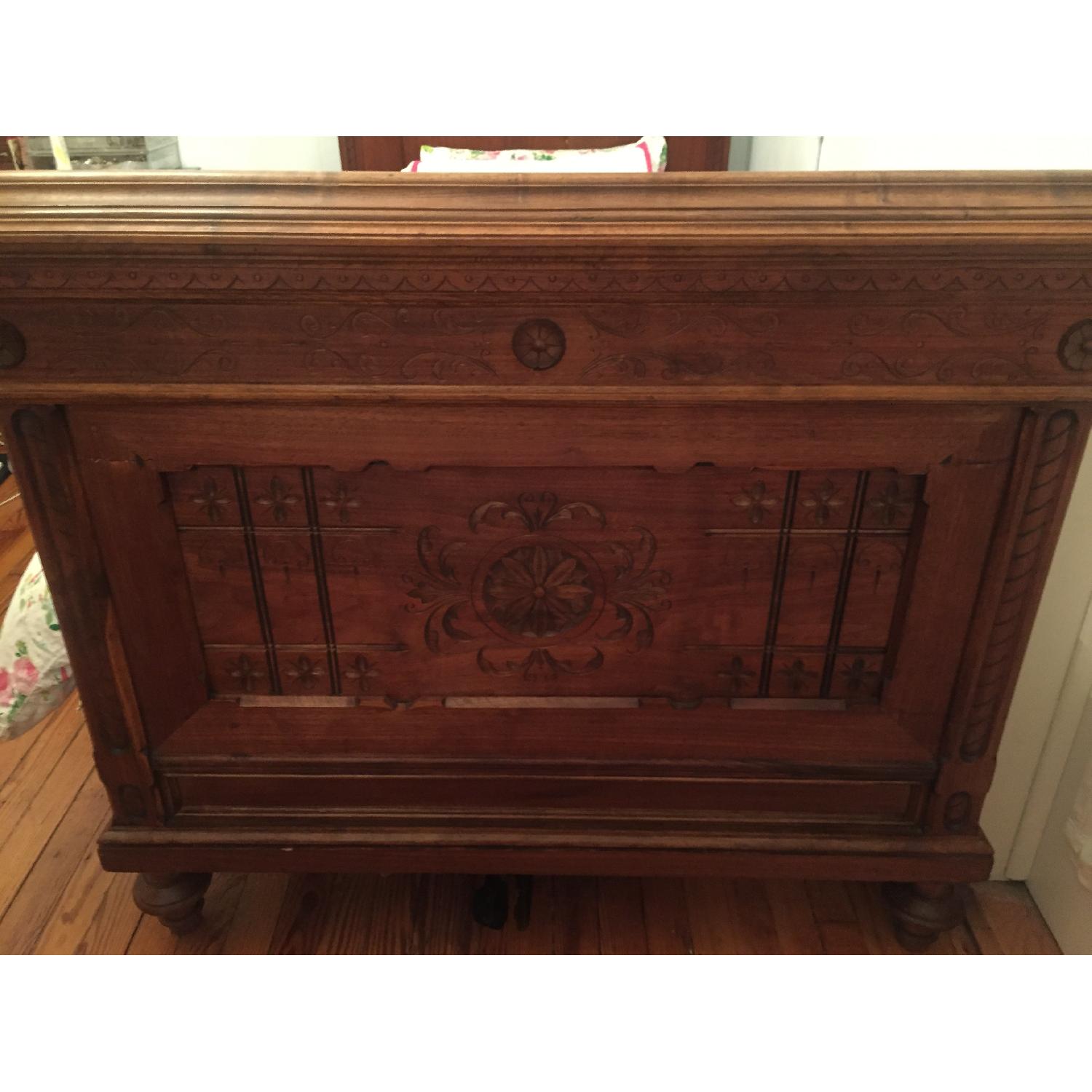 ABC Carpet and Home Antique Austrian Headboard & Footboard - image-1