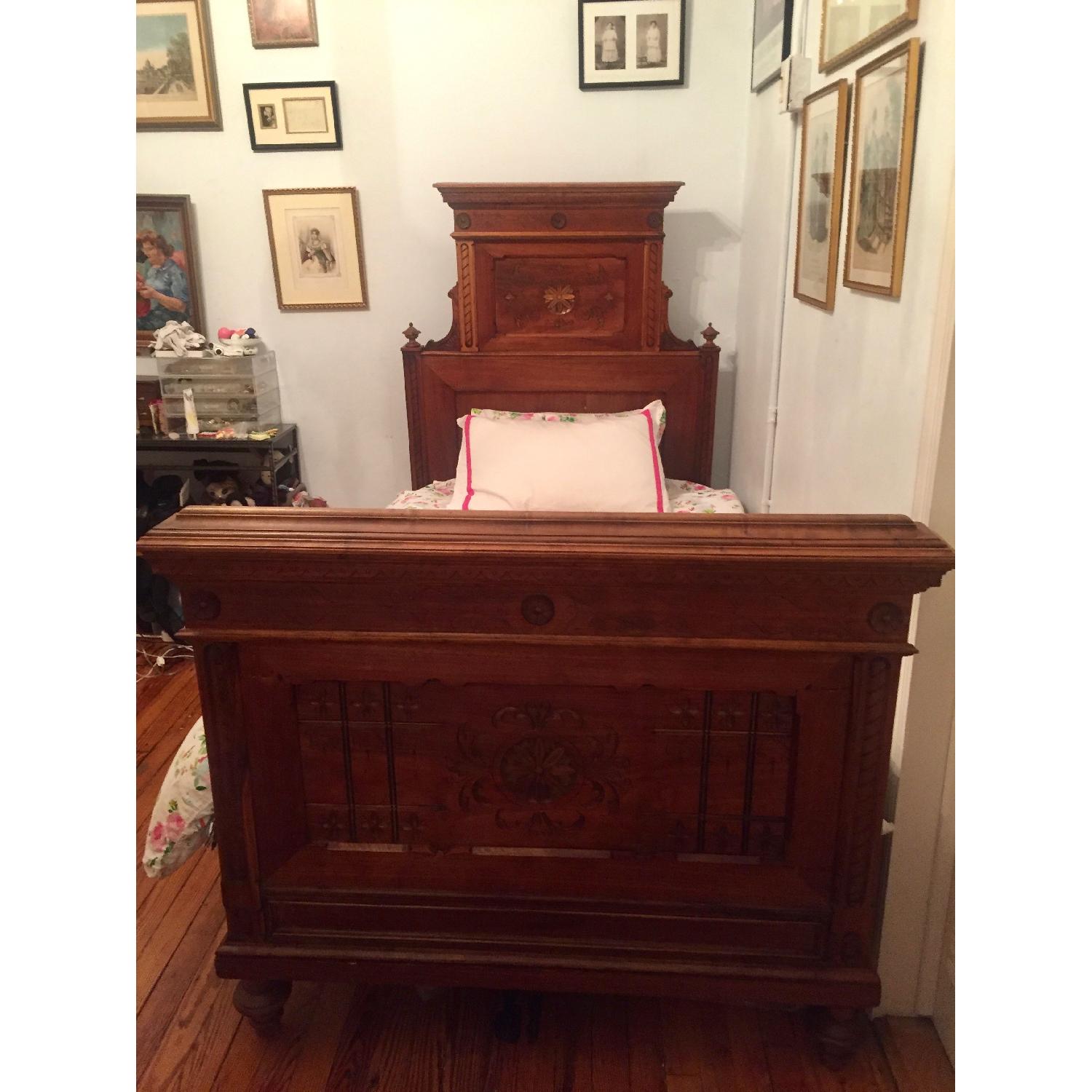 ABC Carpet and Home Antique Austrian Headboard & Footboard - image-5