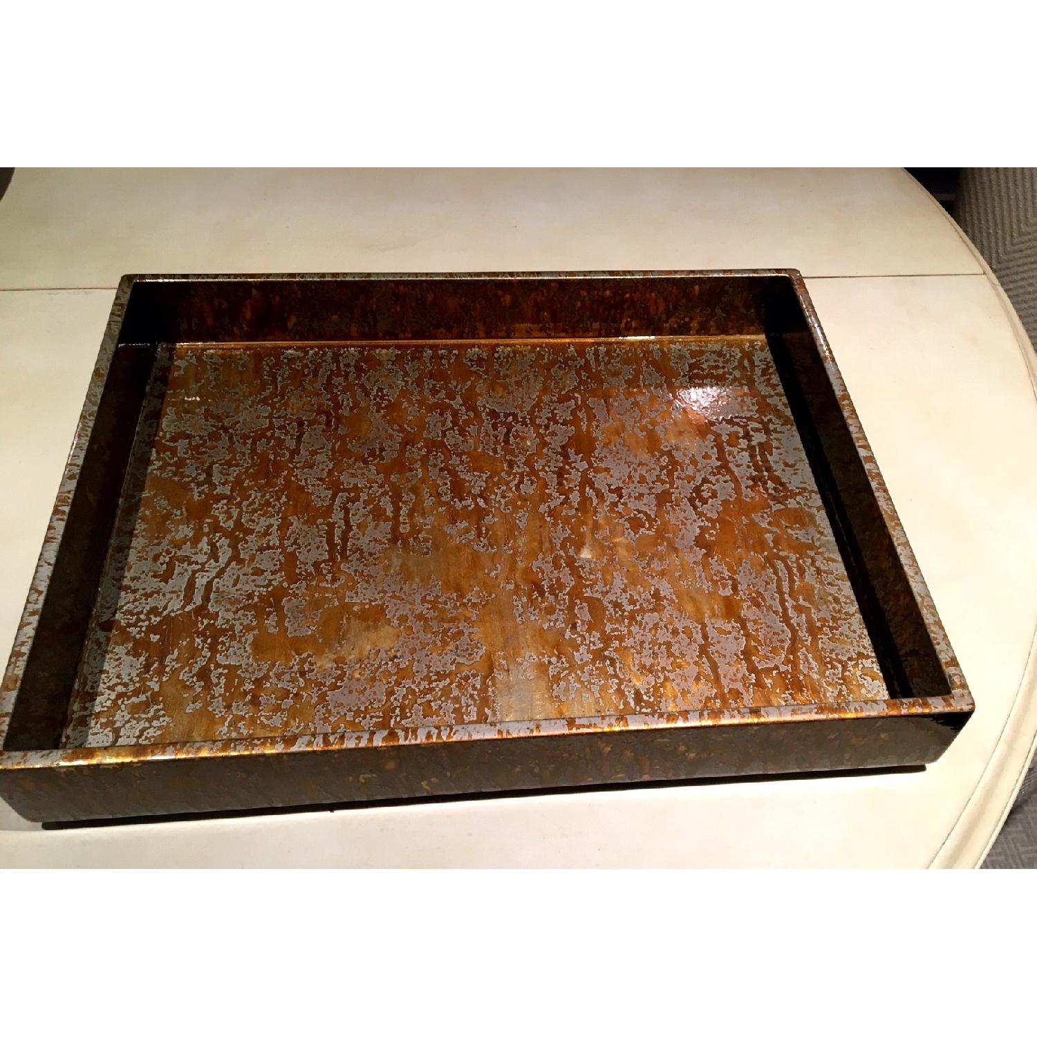 Studio A Home Large Lacquer Tray in Gold - image-2